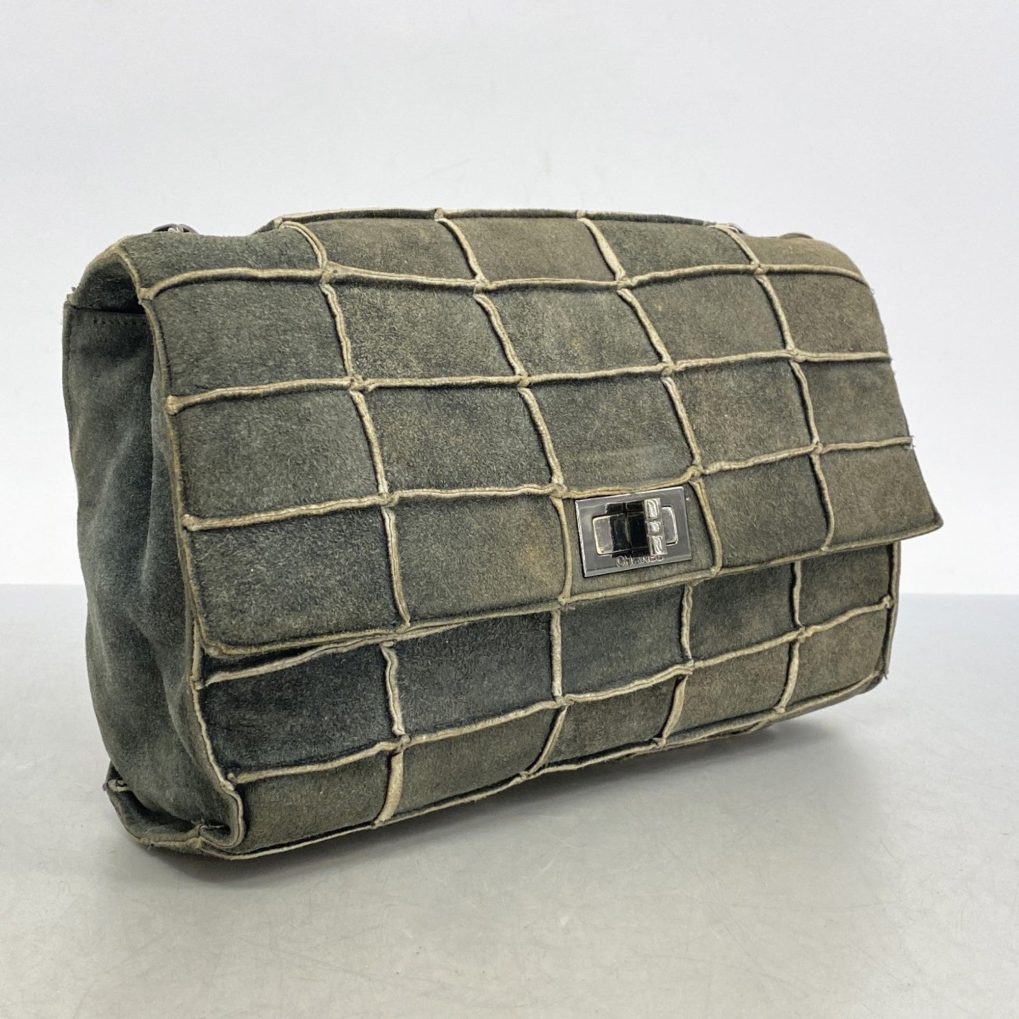 Reissue Flap Bag Suede Patchwork Medium