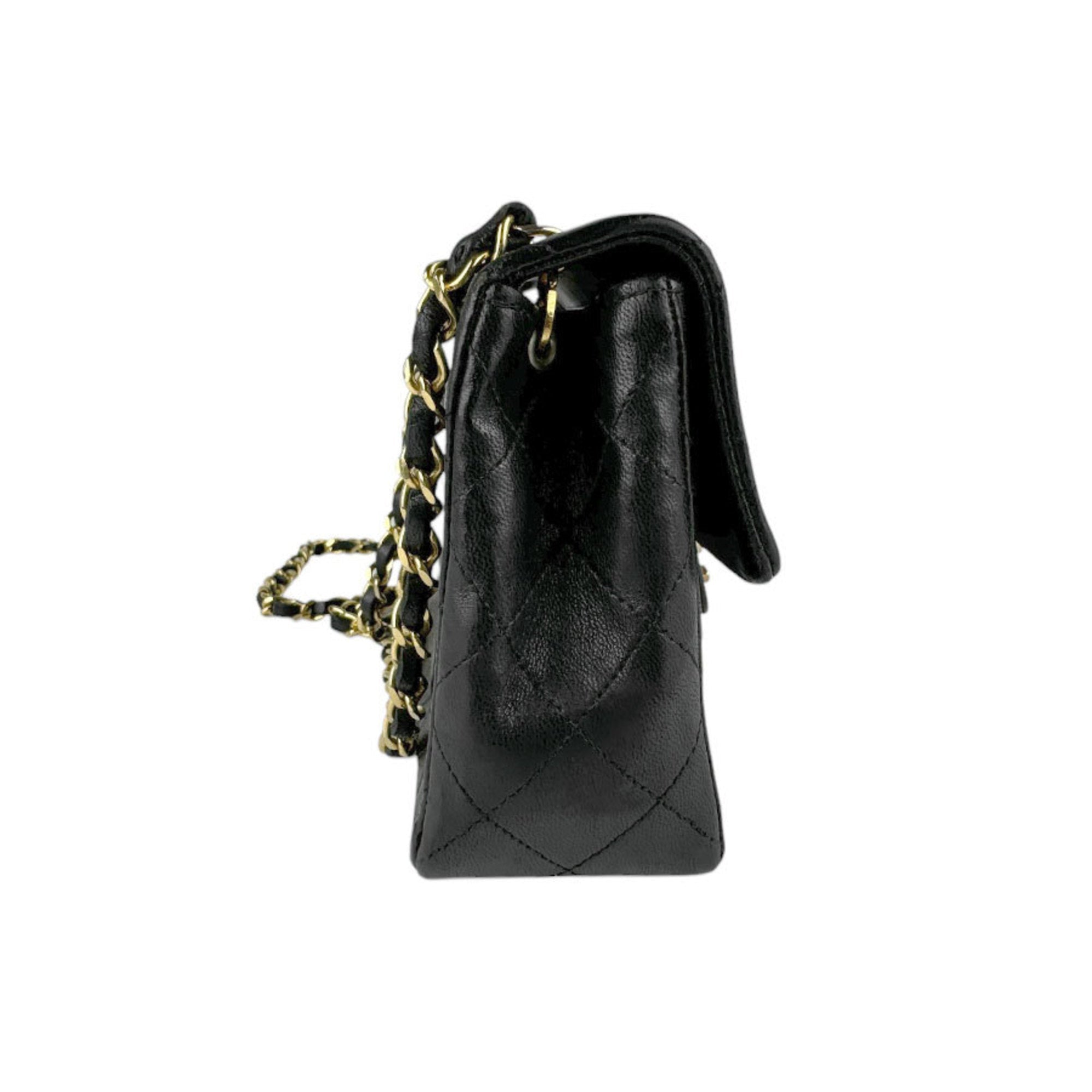 Vintage Square Classic Single Flap Bag Quilted Lambskin Mini