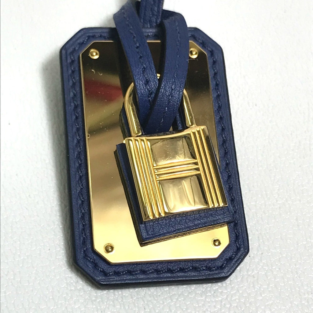 O'Kelly GM Pendant Necklace Swift Leather Blue