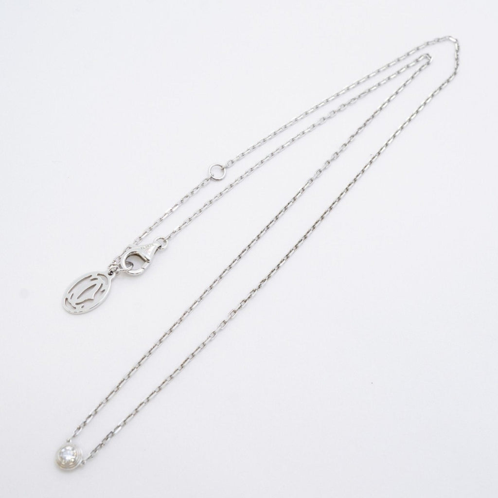 Pendant Necklace 18K White Gold Small with Diamond