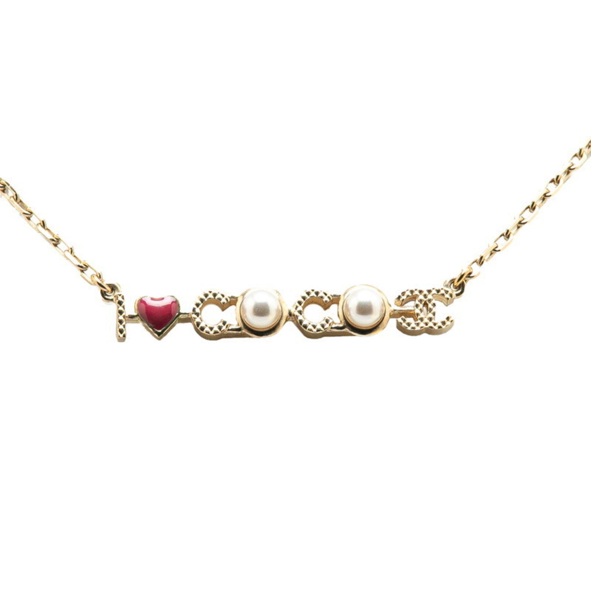 CC Logo Pendant Necklace Metal