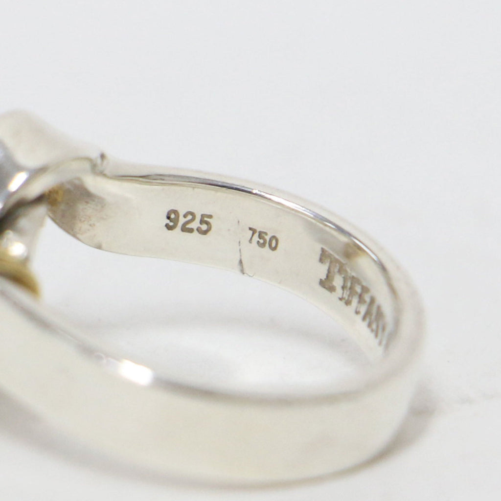 Hook Eye Ring 18K Yellow Gold and Sterling Silver