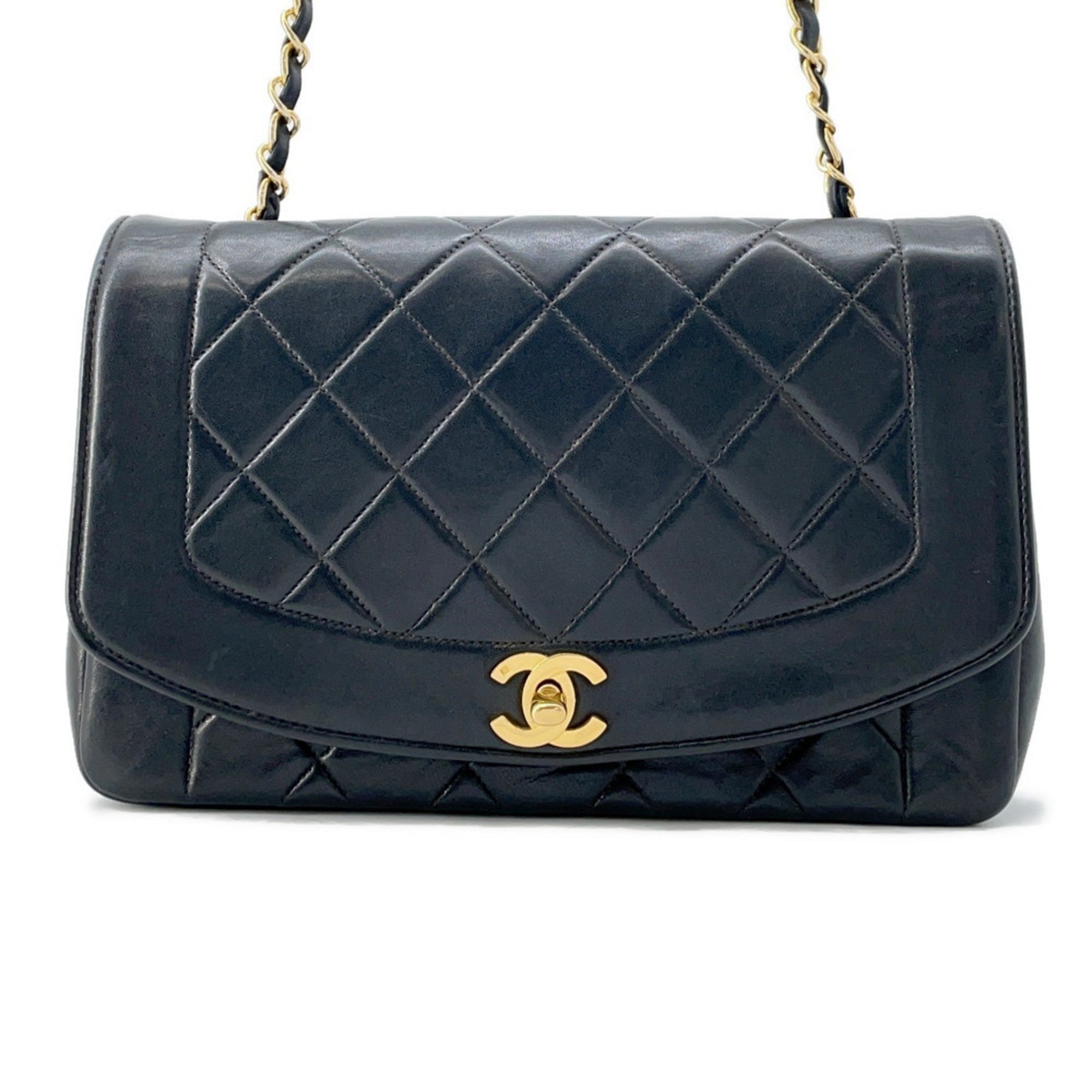 Vintage Diana Flap Bag Quilted Lambskin Medium
