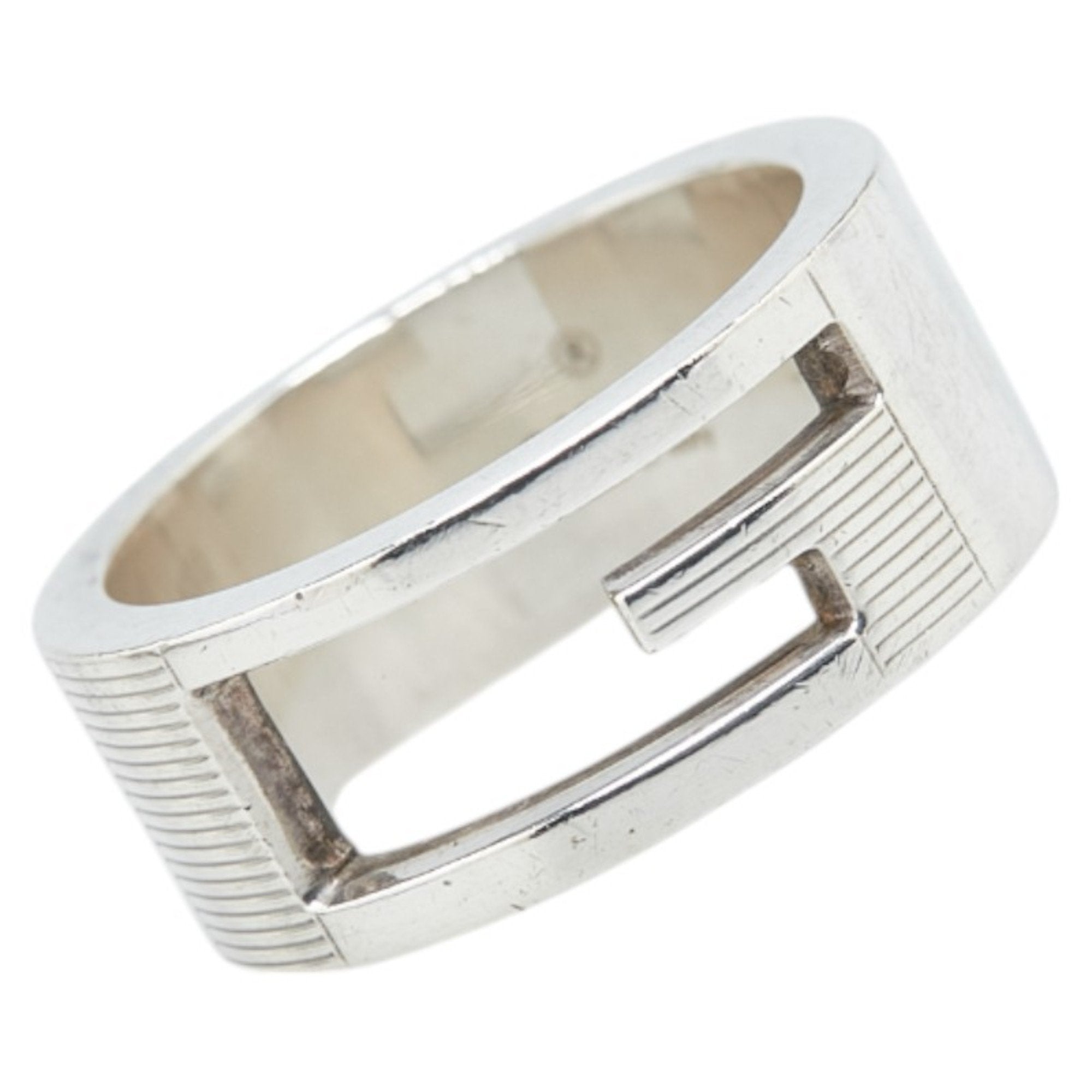 Branded G Band Ring Sterling Silver