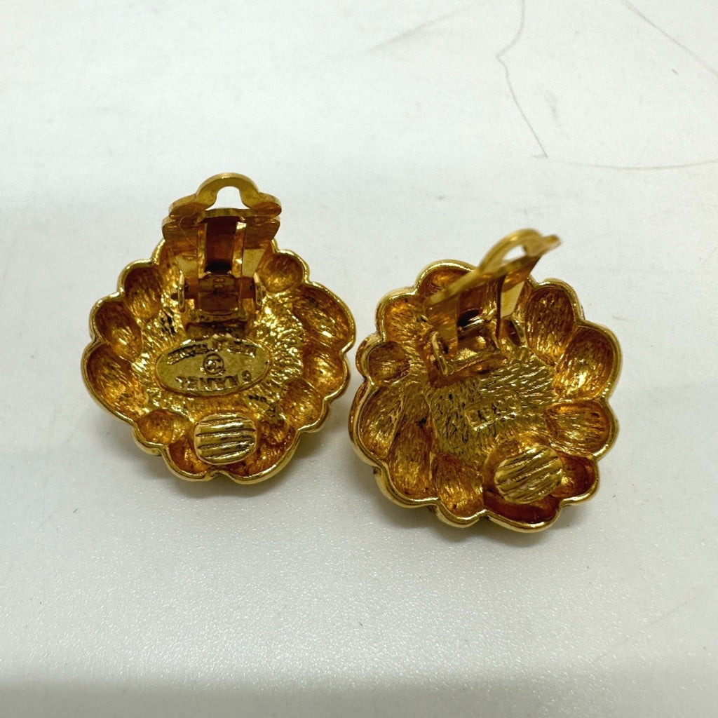 Earrings Pearl Gold-Tone Metal