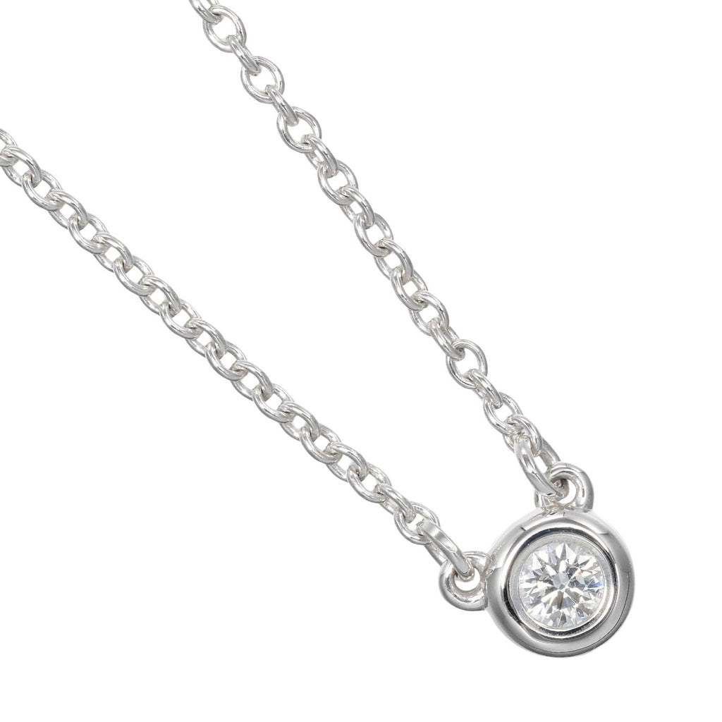 Elsa Peretti Diamonds By The Yard Pendant Necklace Sterling Silver and Diamond
