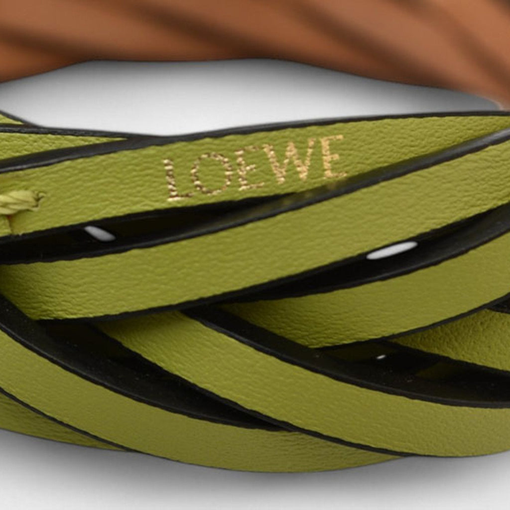 Braided Bracelet Leather Green