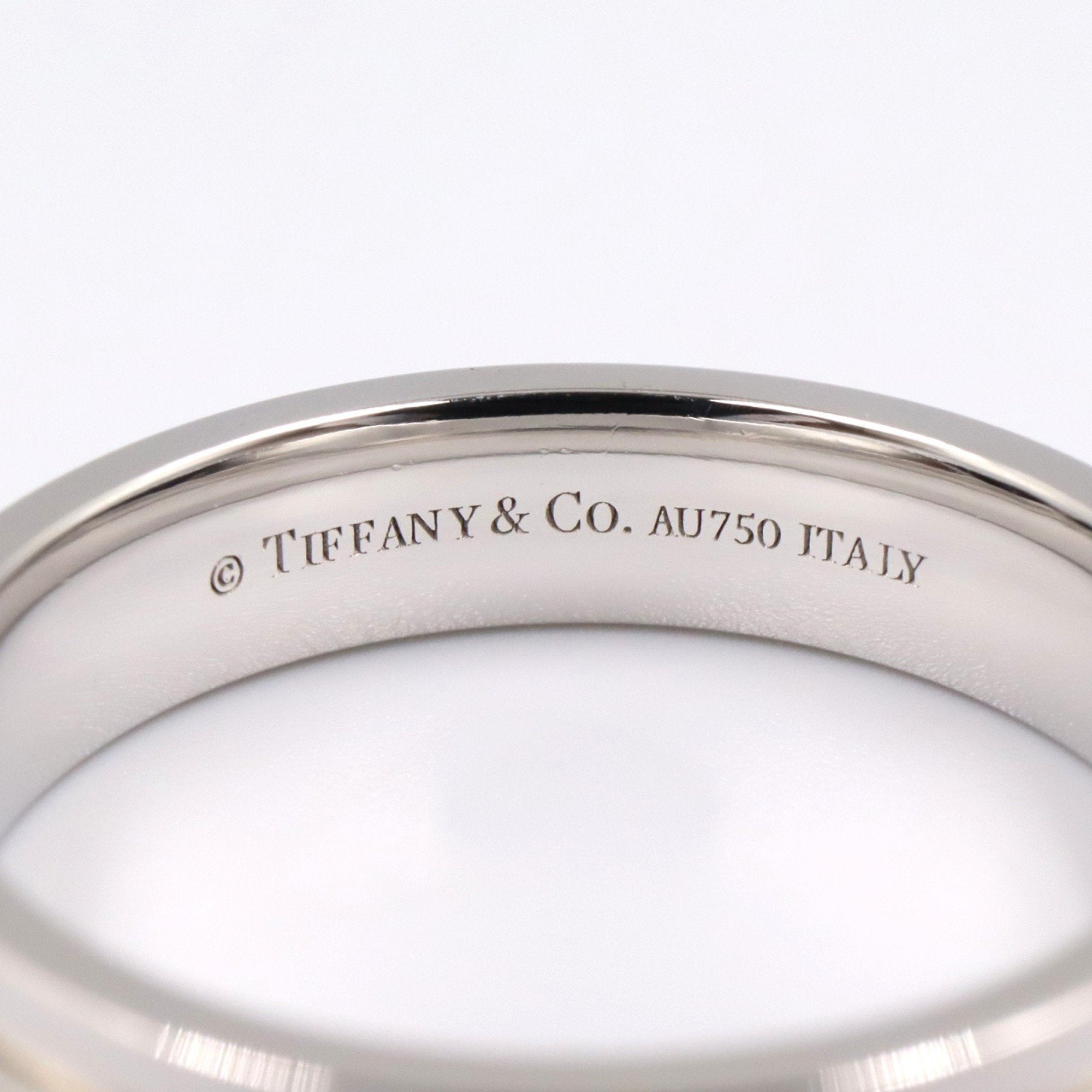 T Two Band Ring 18K White Gold with Diamond