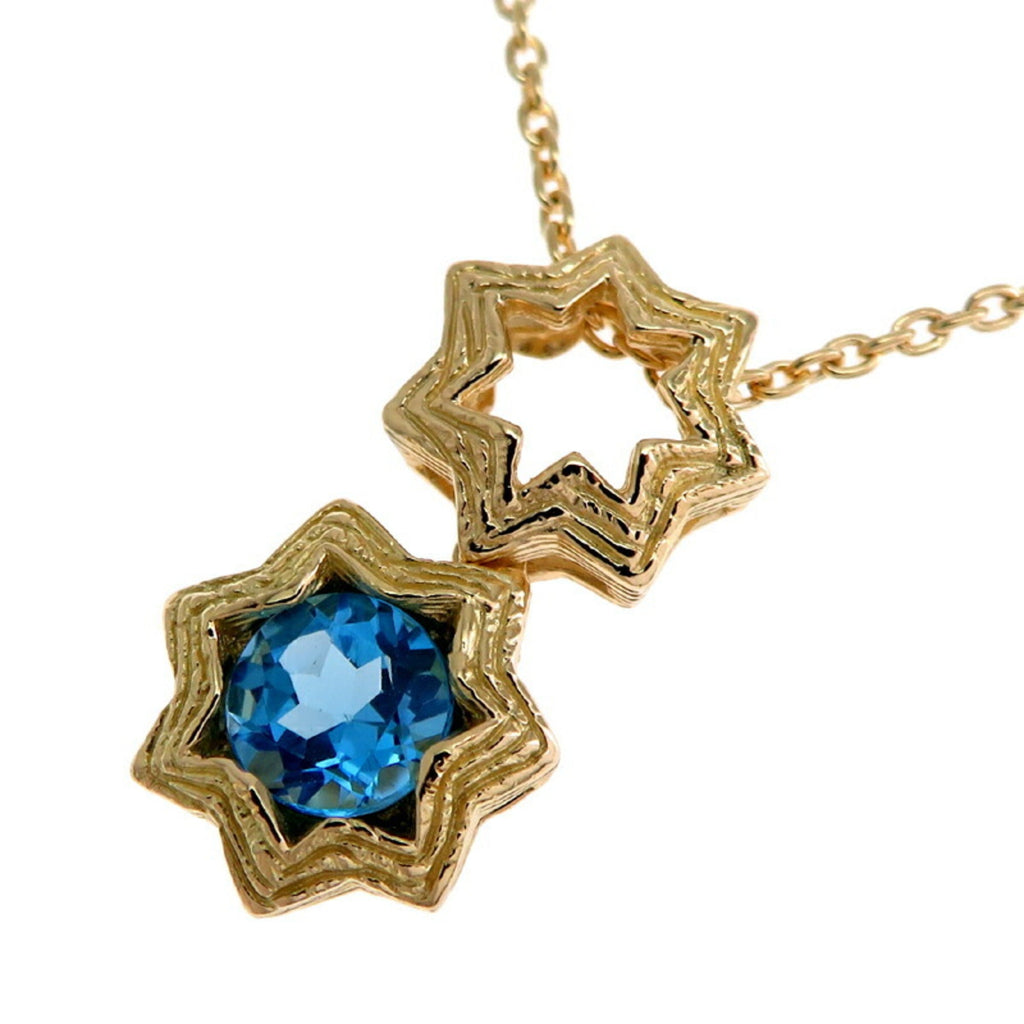 Pendant Necklace 18K Yellow Gold With Topaz