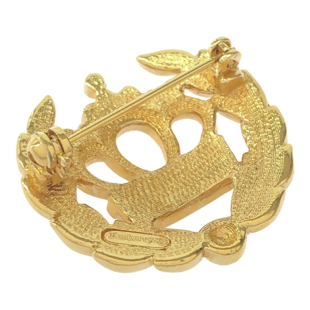 Laurel Crown Brooch Gold