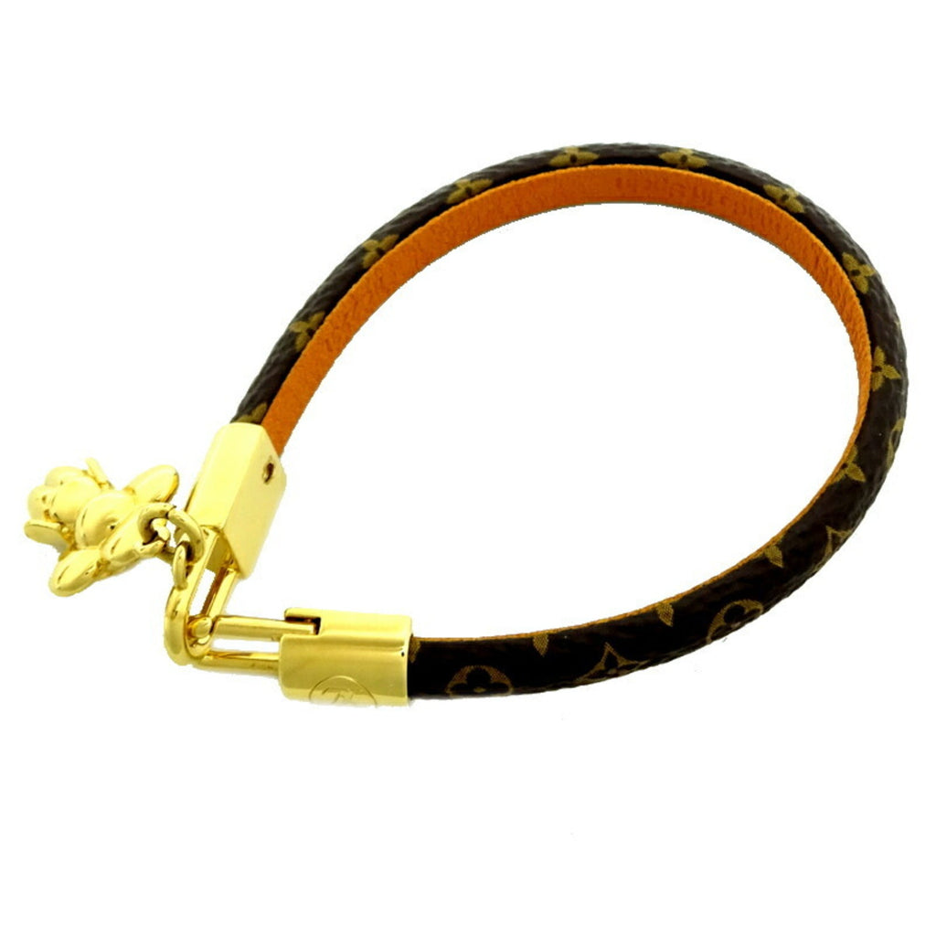 Monogram Bracelet Leather and Monogram Brown