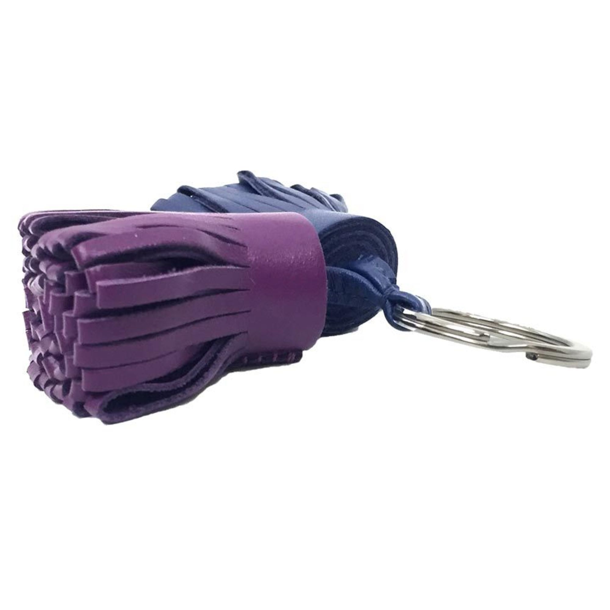Charm Leather Navy and Purple Ring