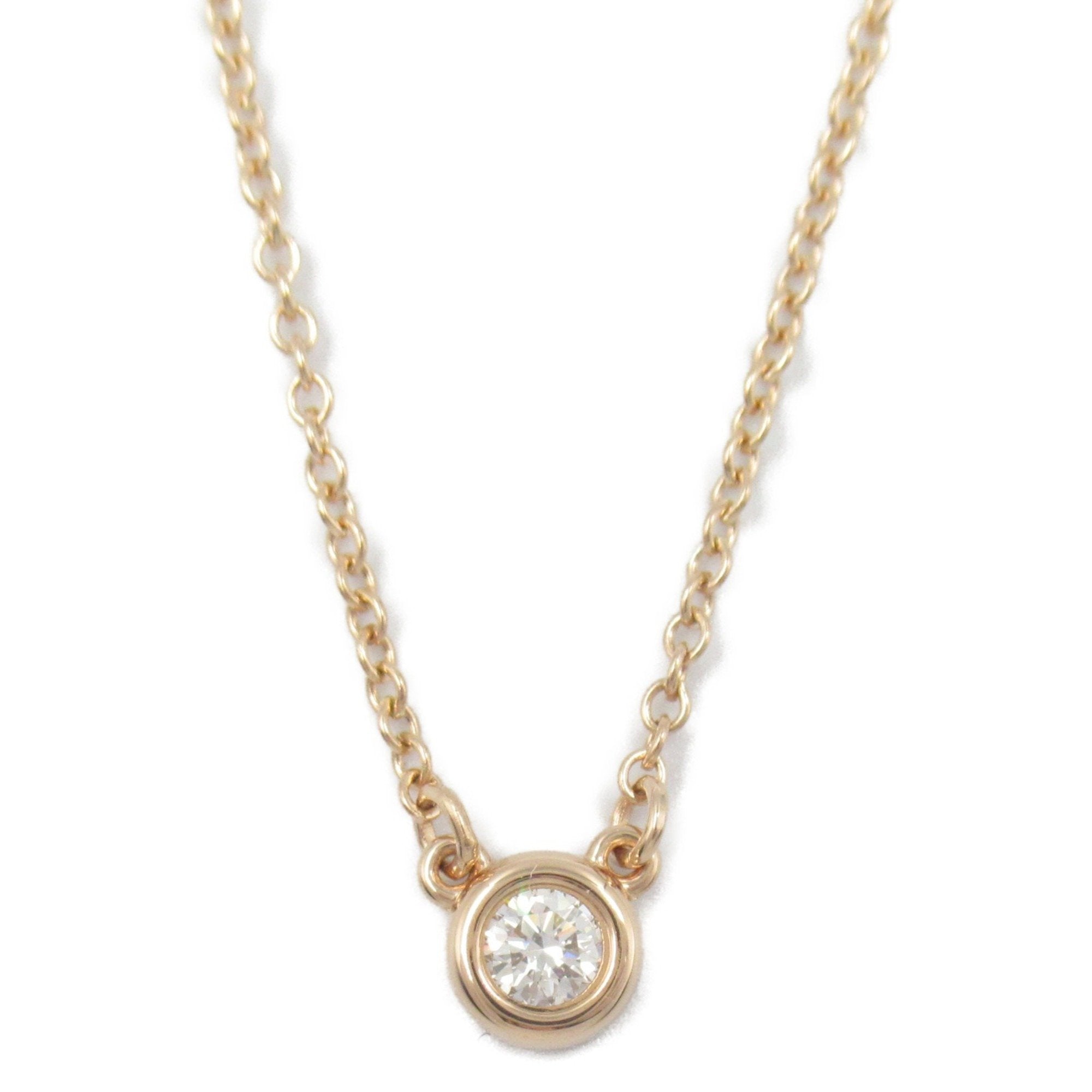 Elsa Peretti Diamonds By The Yard Pendant Necklace 18K Rose Gold and Diamond