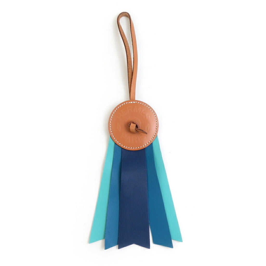 Charm Leather Blue Handbag Charm