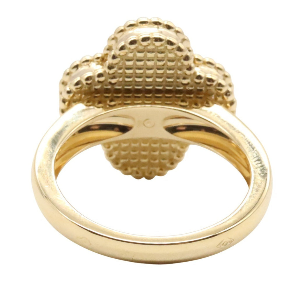 Vintage Alhambra Ring 18K Yellow Gold and Onyx