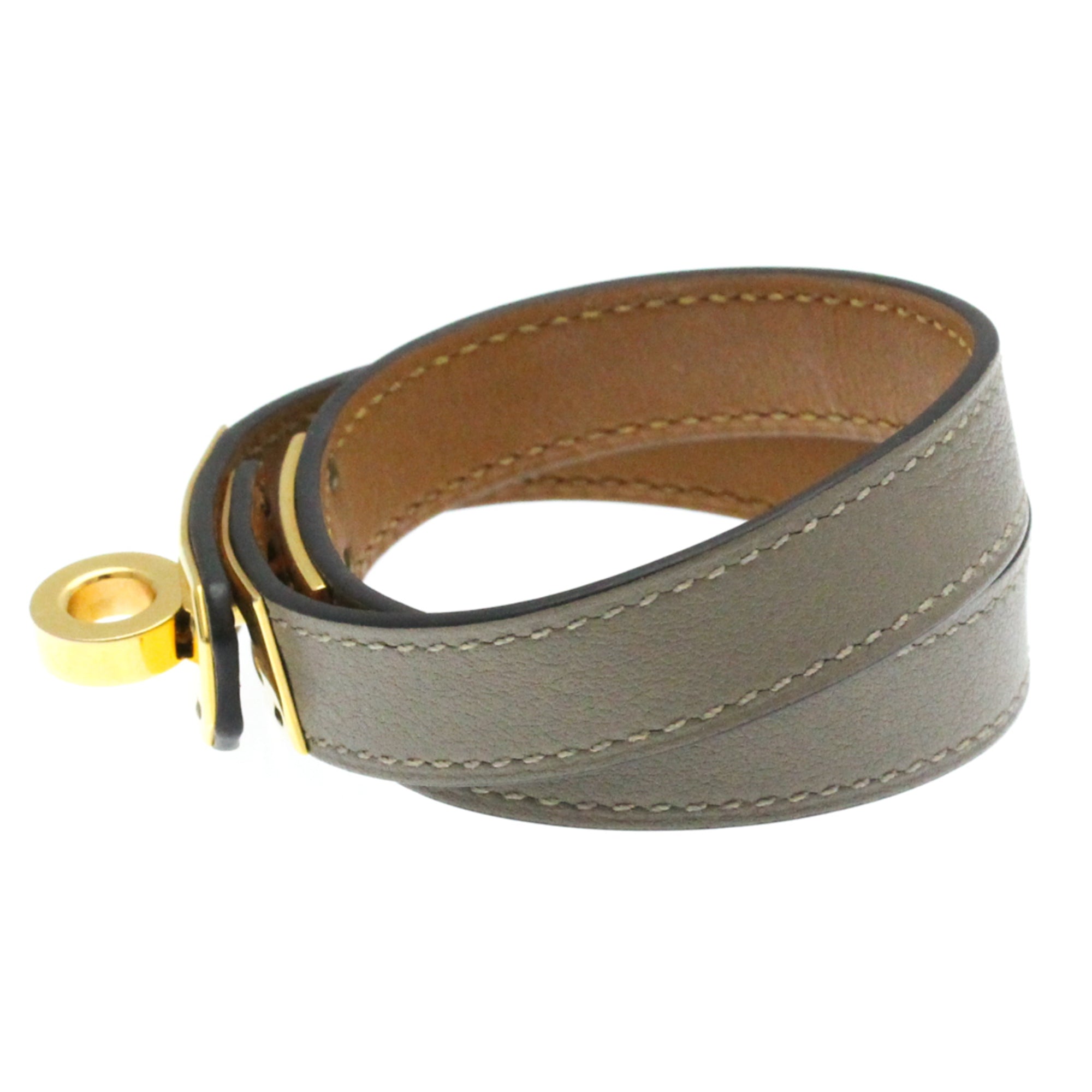 Kelly Bangle Gold and Leather Bracelet