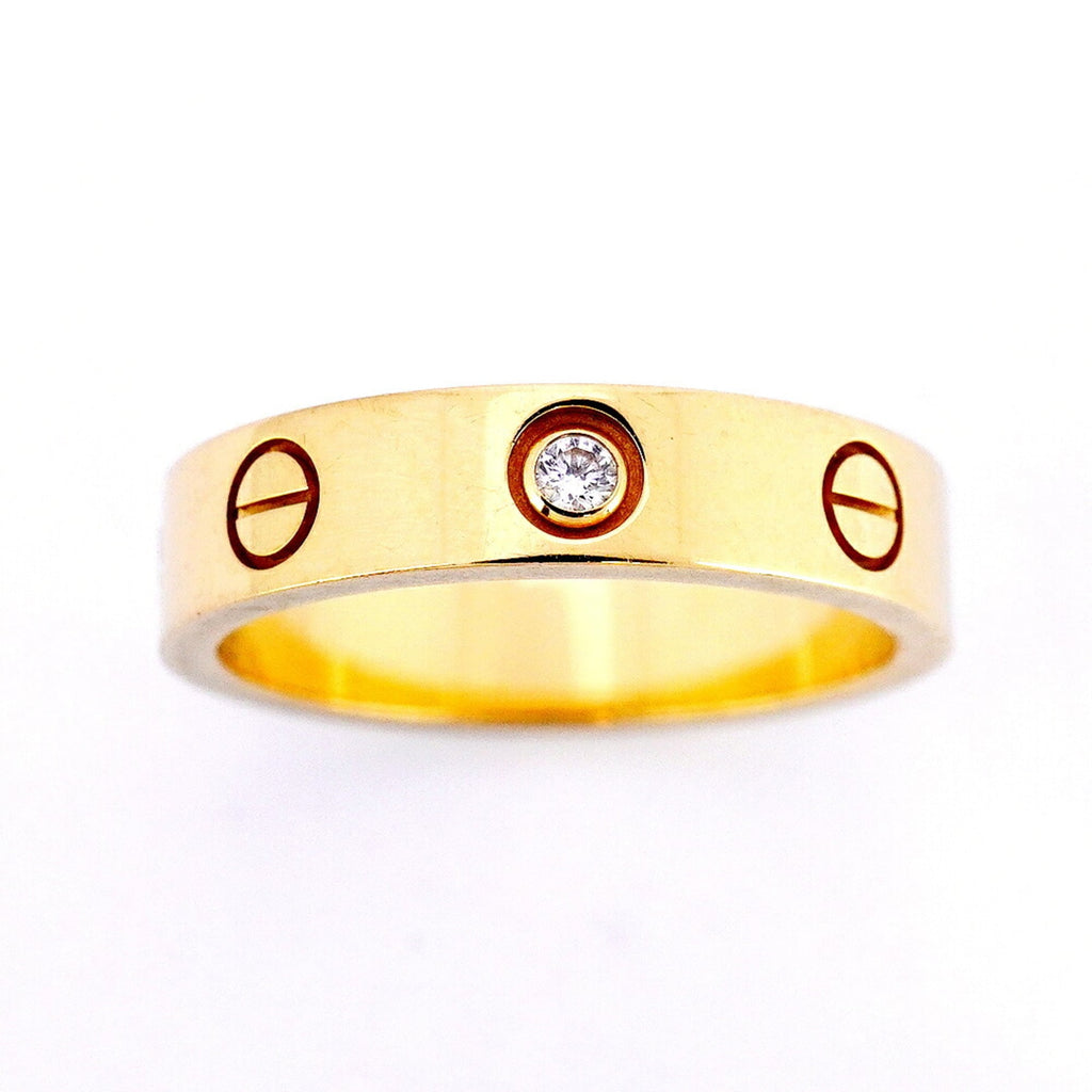 Love Mini Ring 18K Yellow Gold with Diamond