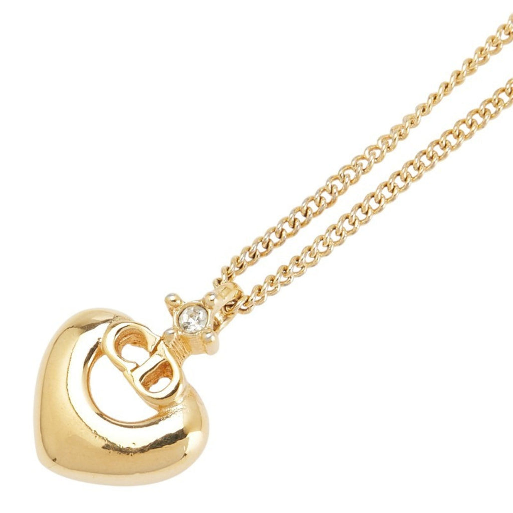 Pendant Necklace Gold With Rhinestone