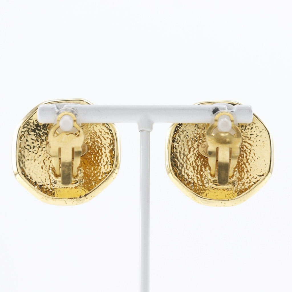 CC Logo Clip-On Earrings Metal Gold-Tone Metal