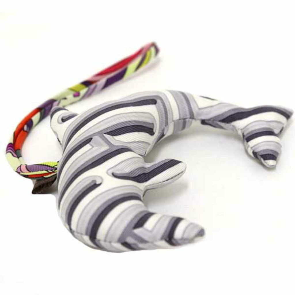 Charm Silk Gray Multicolor Handbag Charm