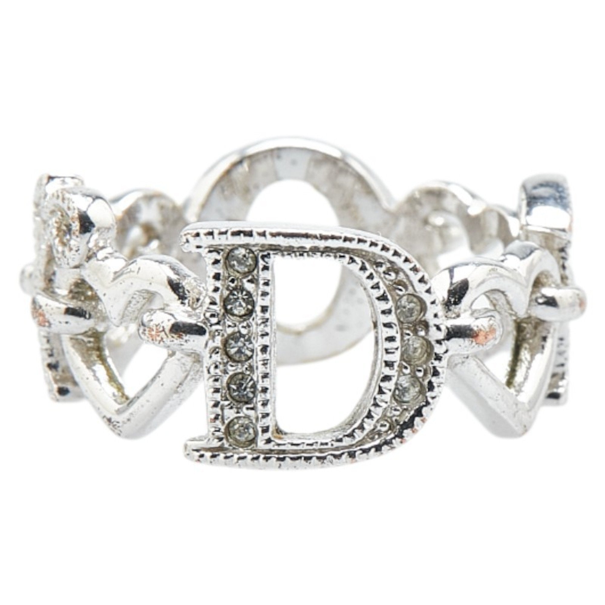 Heart Ring Metal and Rhinestone