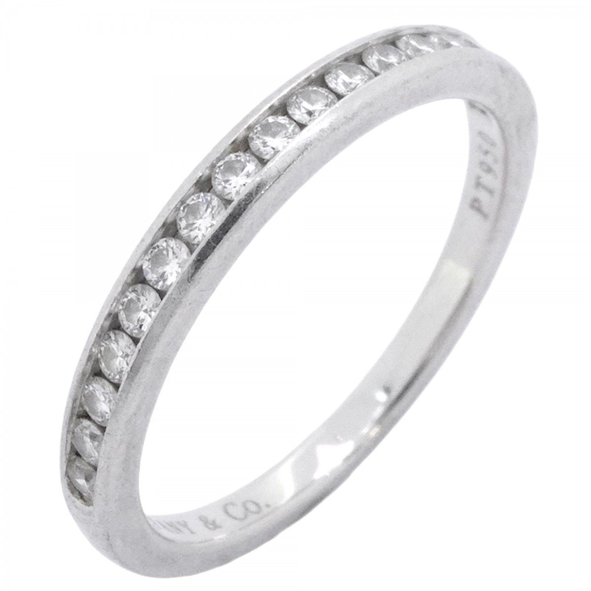 Ring Platinum Channel Setting Half Eternity with Diamond