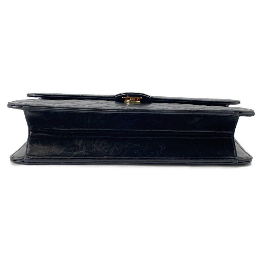 Vintage Clutch with Chain Quilted Leather Medium