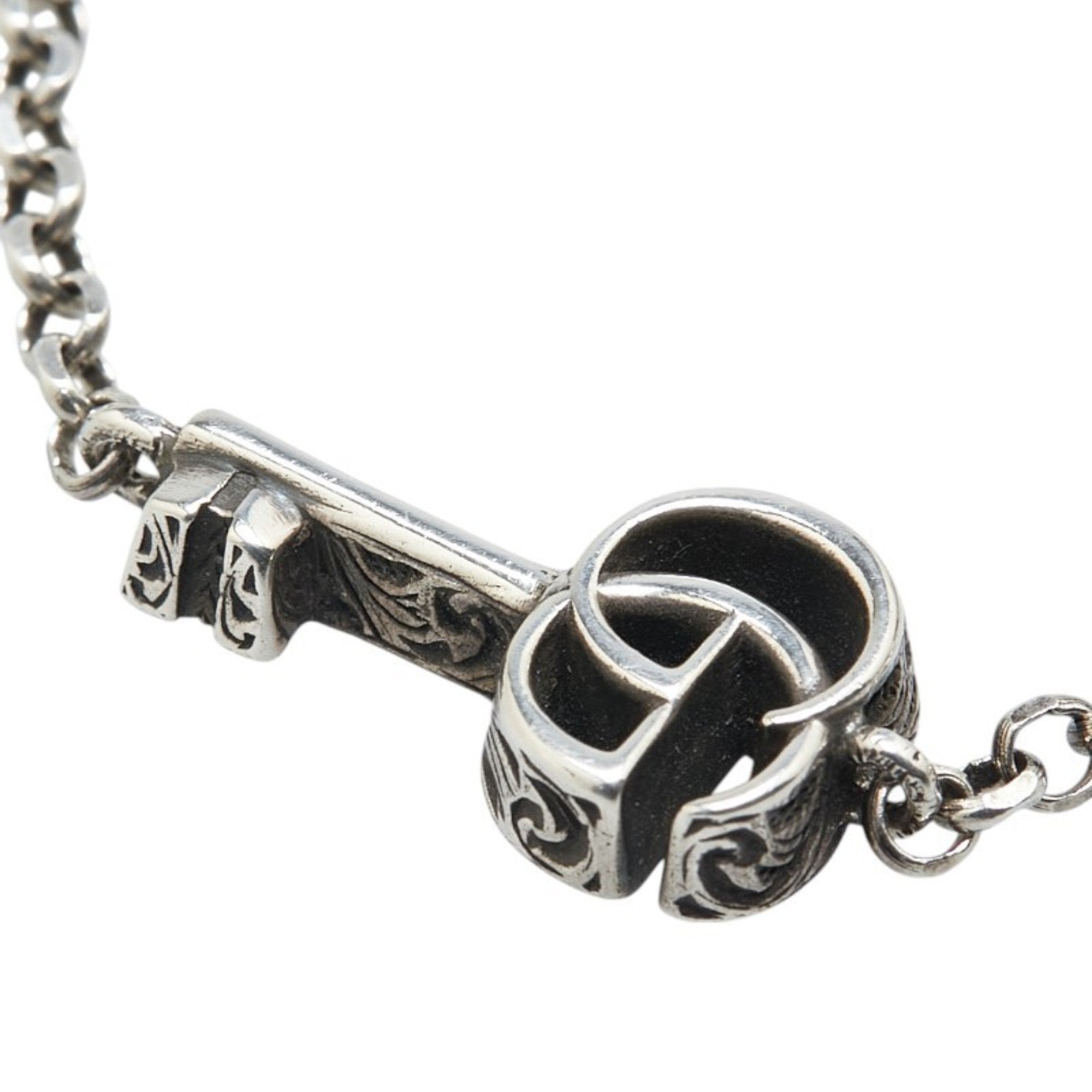Double G Key Bracelet Sterling Silver