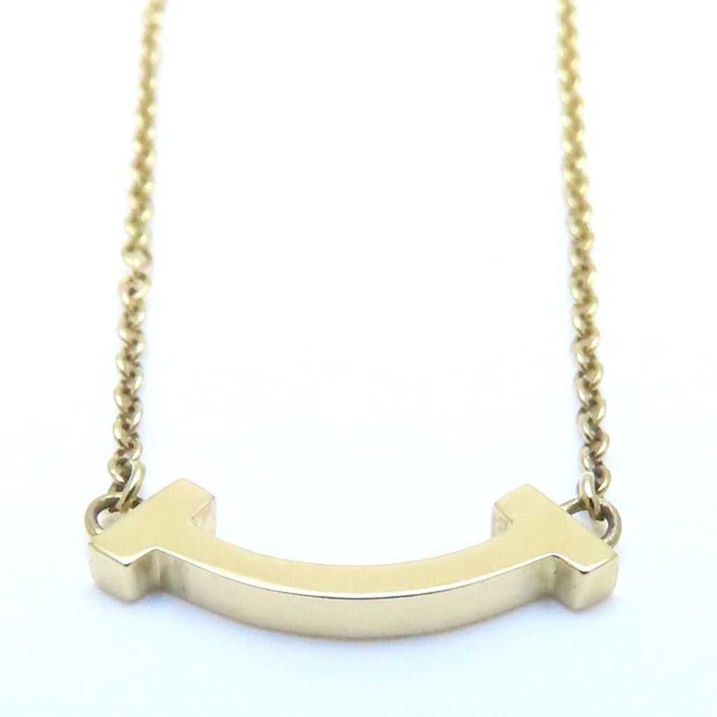 T Smile Mini Pendant Necklace 18K Yellow Gold