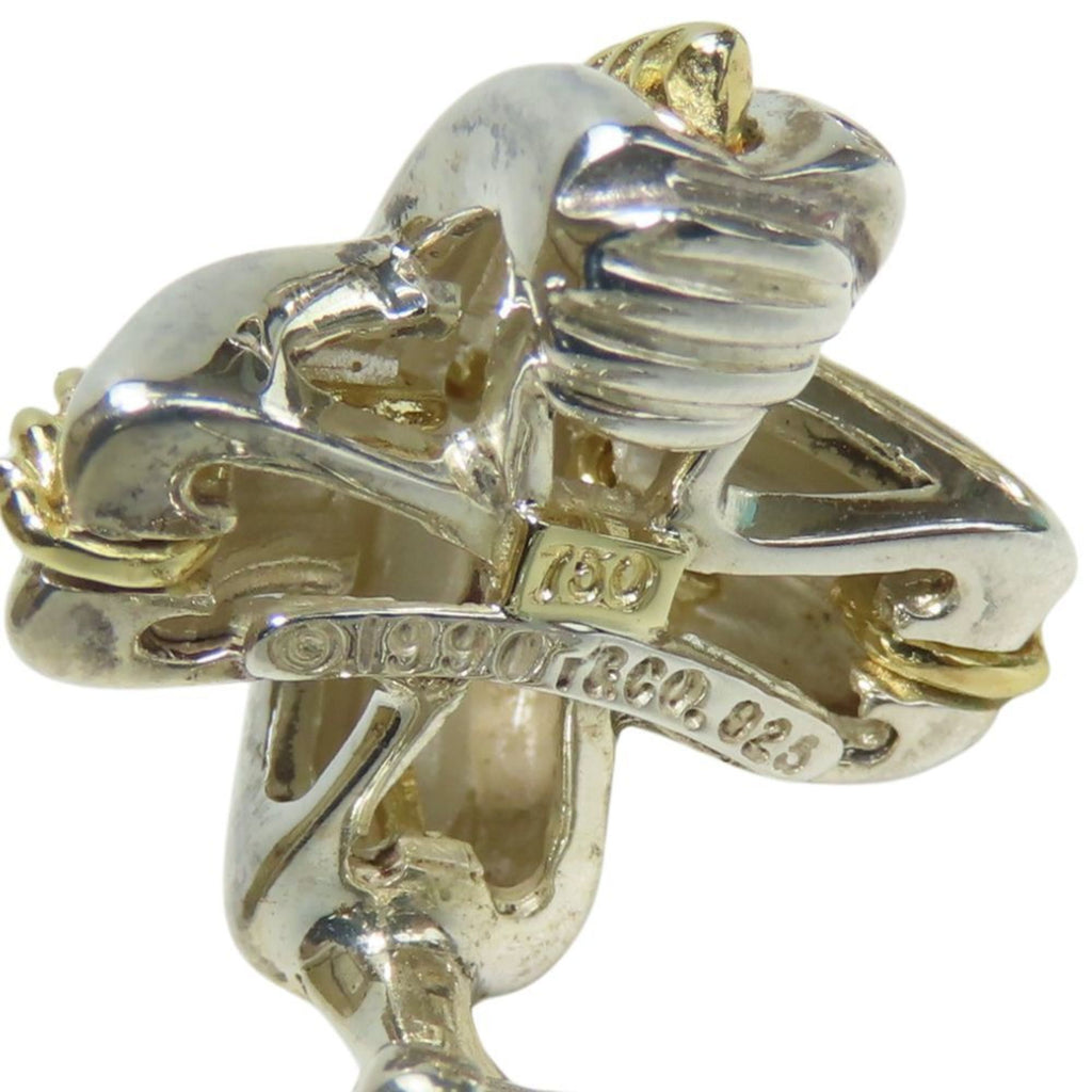 Earrings Sterling Silver and 18K Yellow Gold