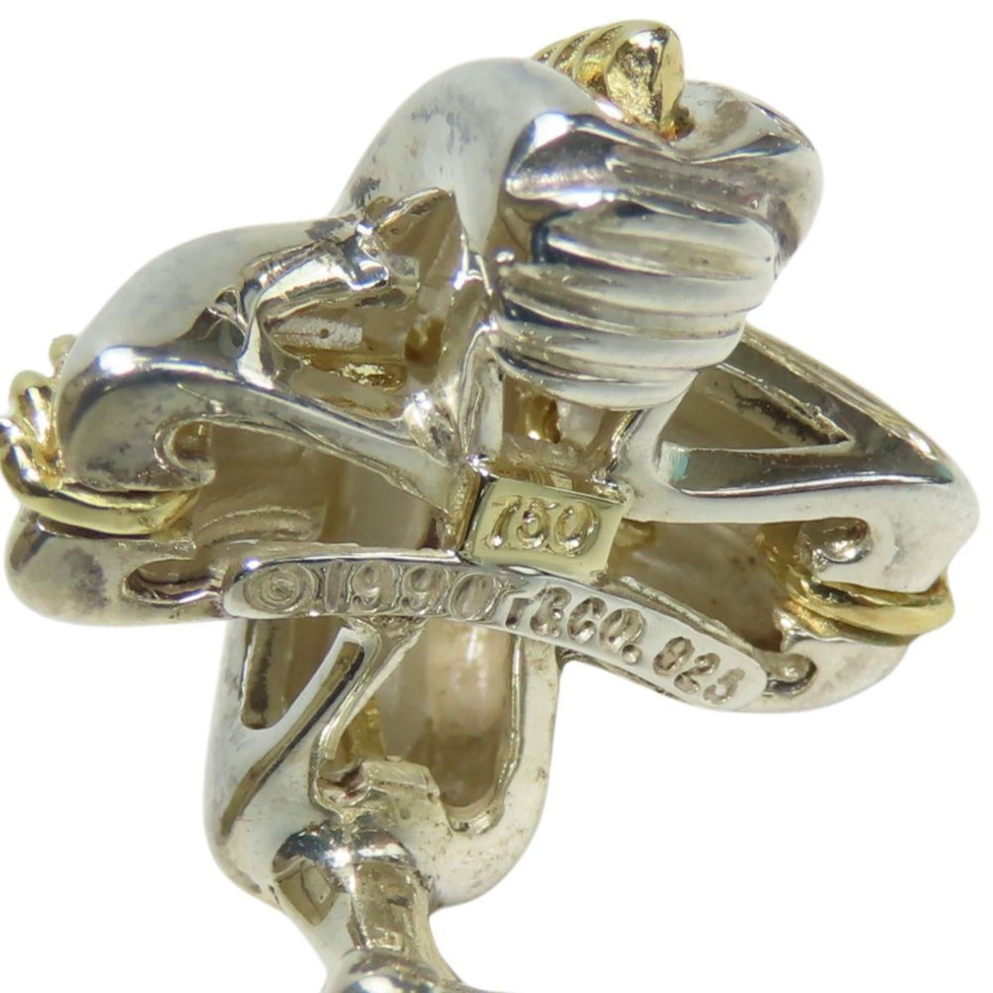 Earrings Sterling Silver and 18K Yellow Gold