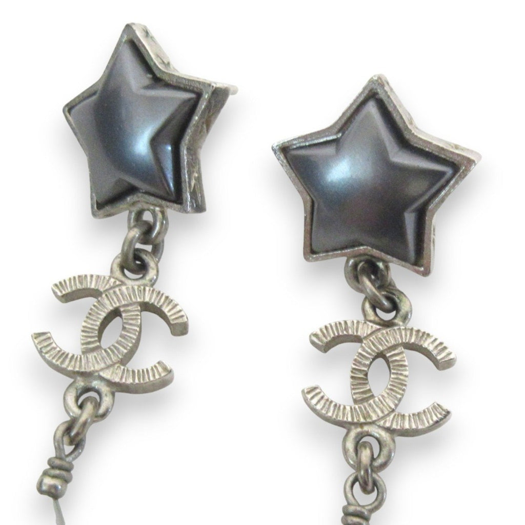 CC Logo Star Earrings Sterling Silver Sterling Silver