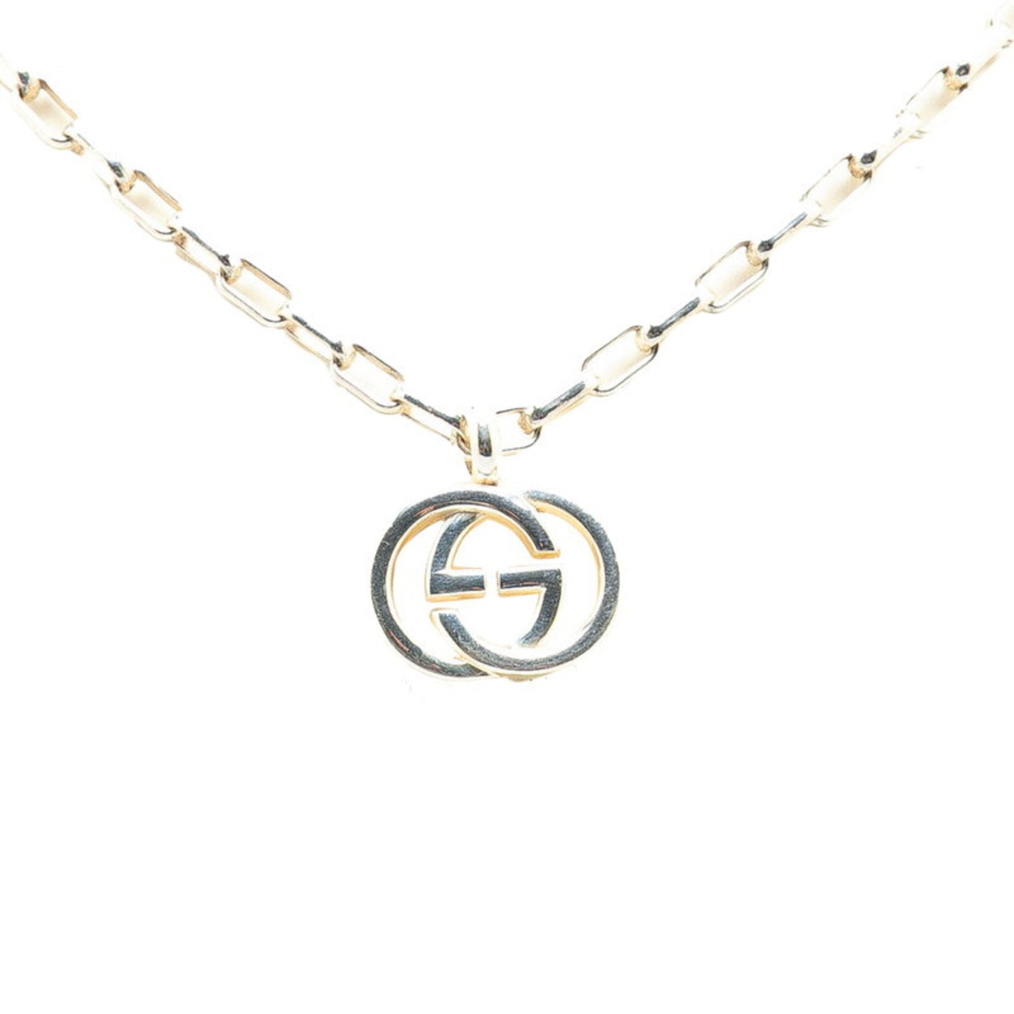 Interlocking G Pendant Necklace Sterling Silver