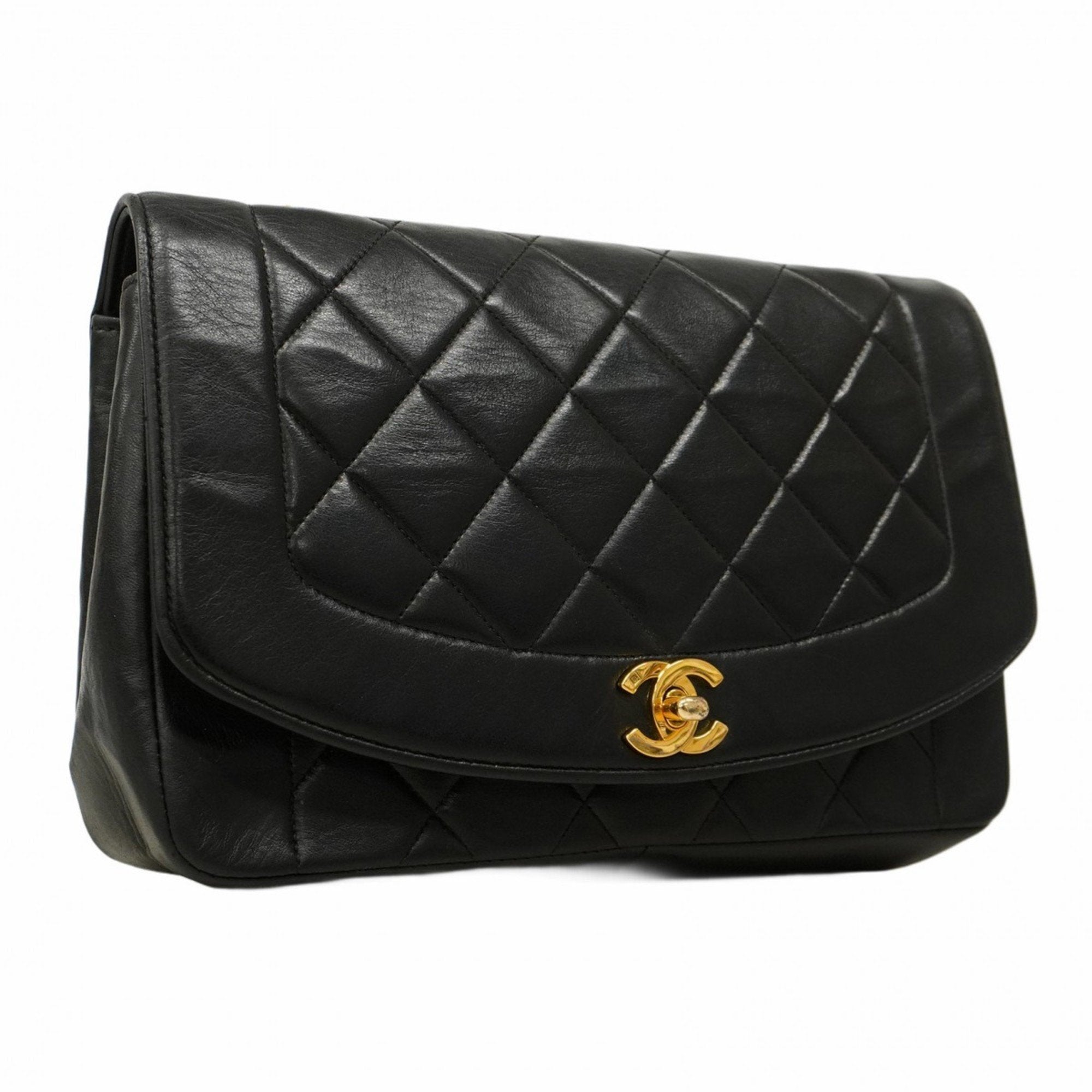 Vintage Diana Flap Bag Quilted Lambskin Medium