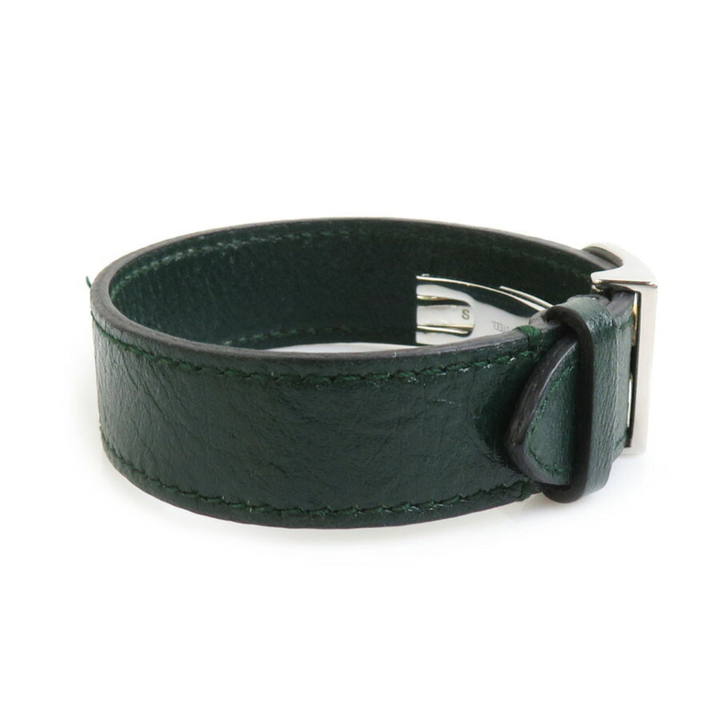 Bracelet Leather and Stainless Steel Green