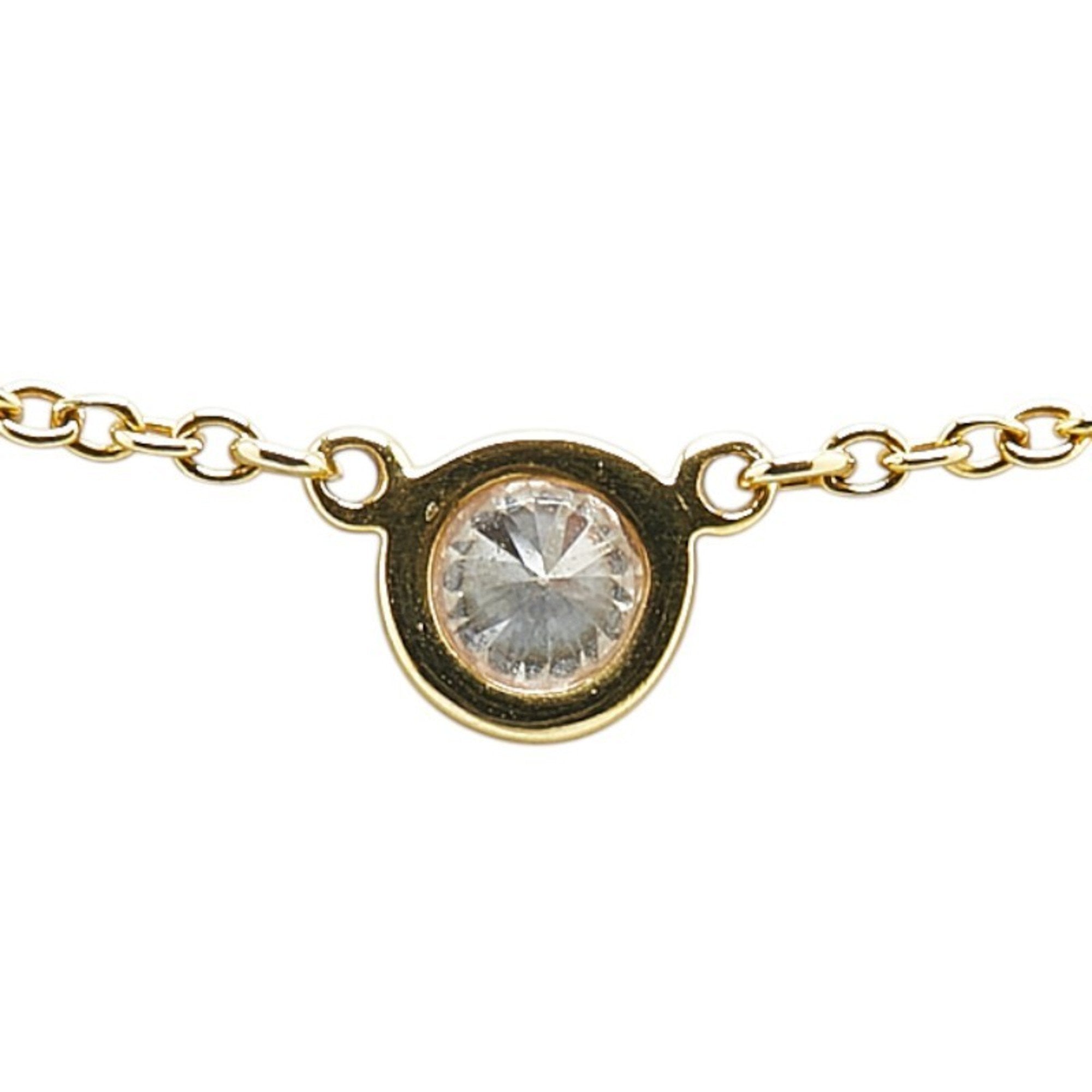 Elsa Peretti Diamonds By The Yard Pendant Necklace 18K Yellow Gold and Diamond