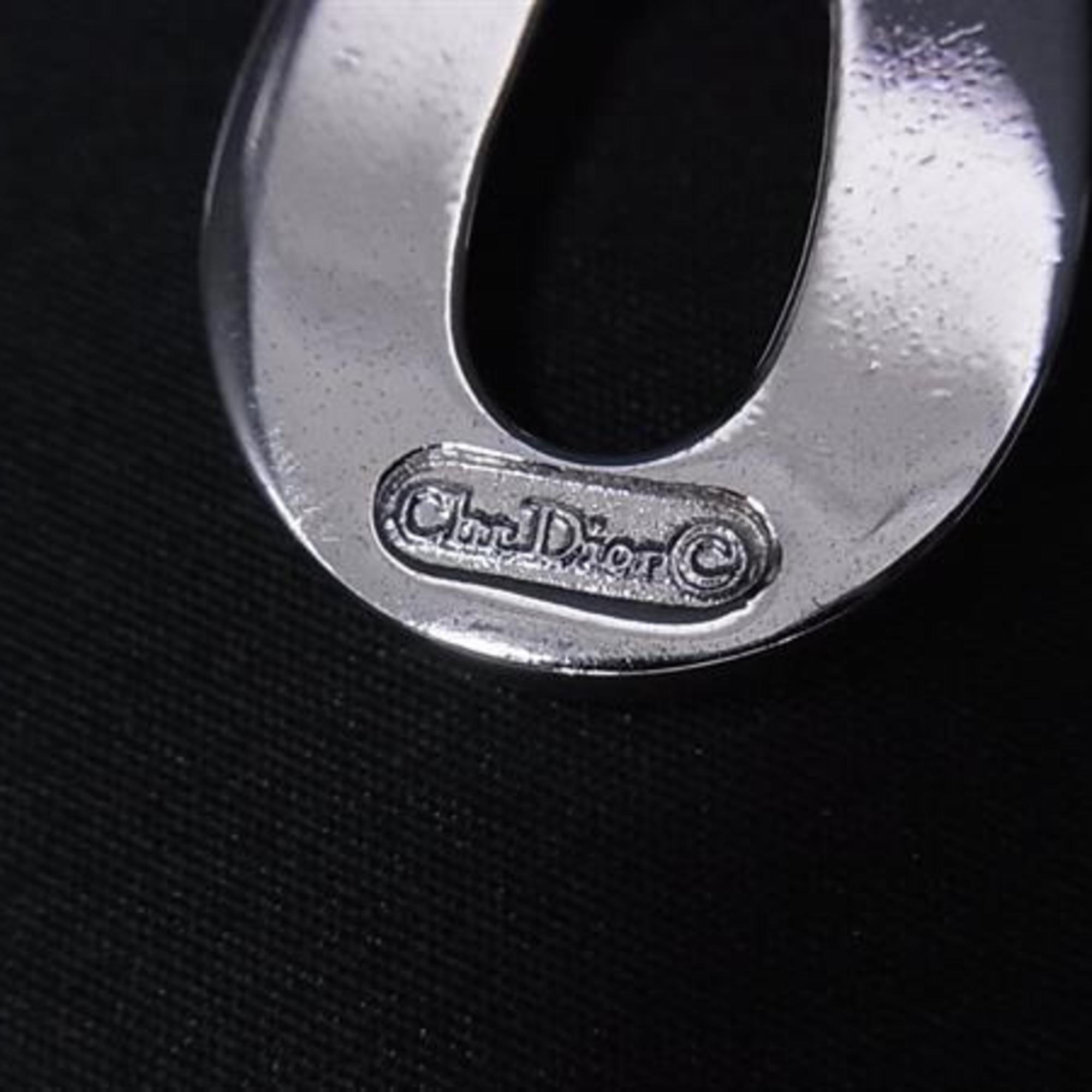 Pendant Necklace Metal Silver with Rhinestones
