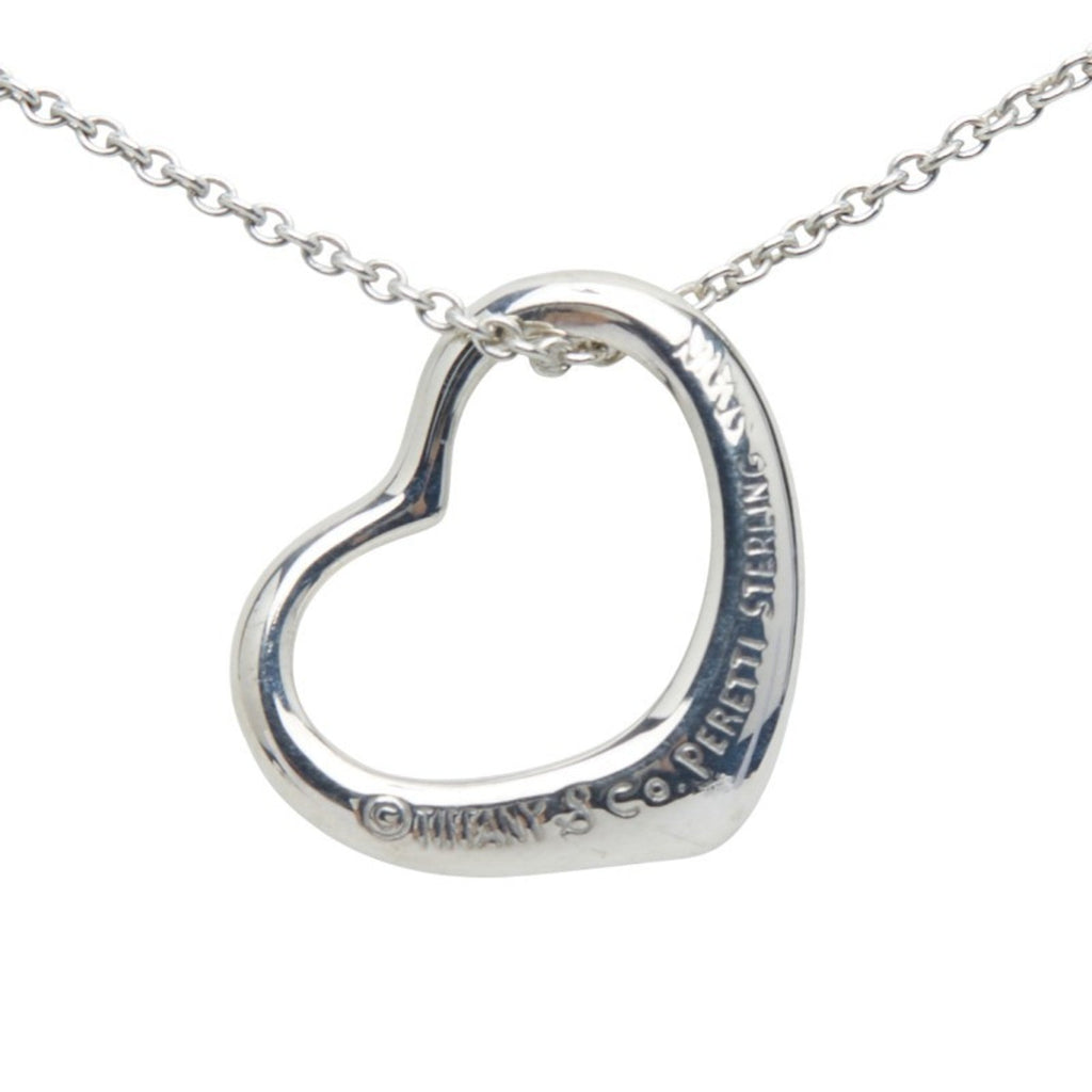 Open Heart Pendant Necklace Sterling Silver 12.5mm