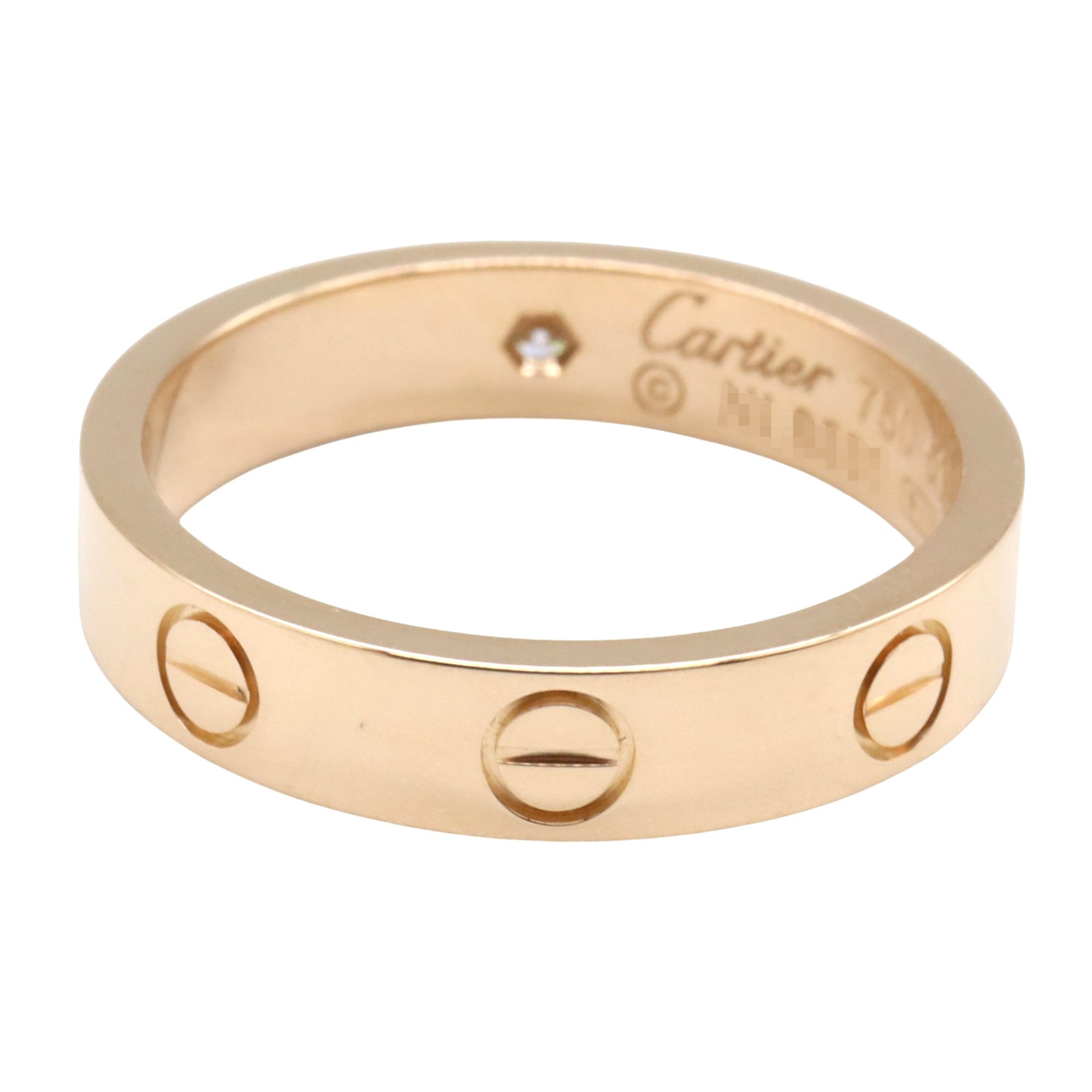 Ring 18K Rose Gold Mini with Diamond