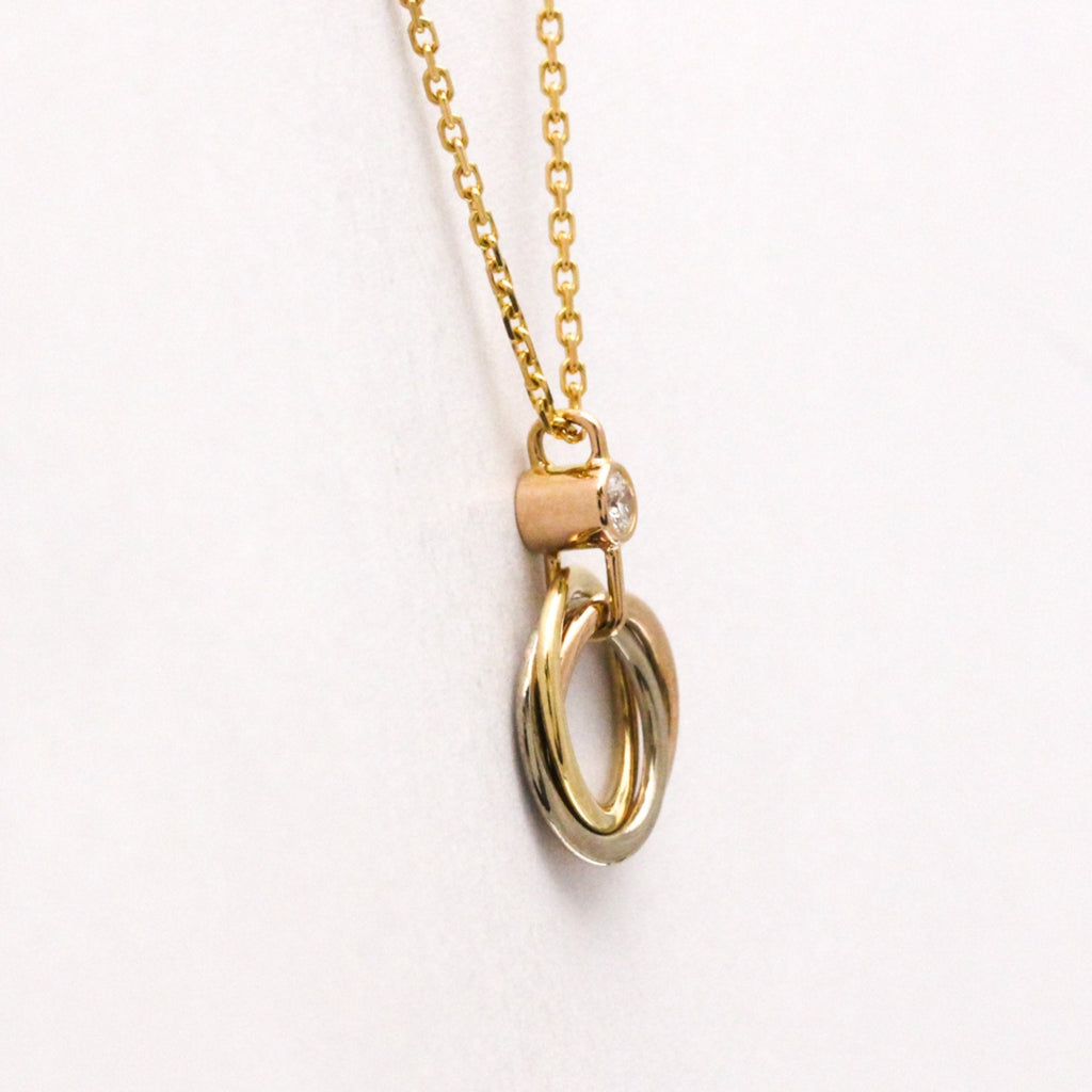 Trinity Pendant Necklace 18K Tricolor Gold