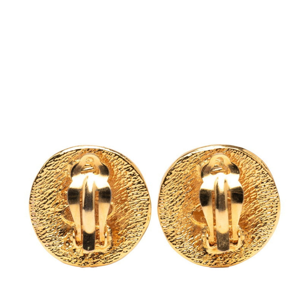 Vintage Clip-On Earrings Clip-On Gold-Tone Metal