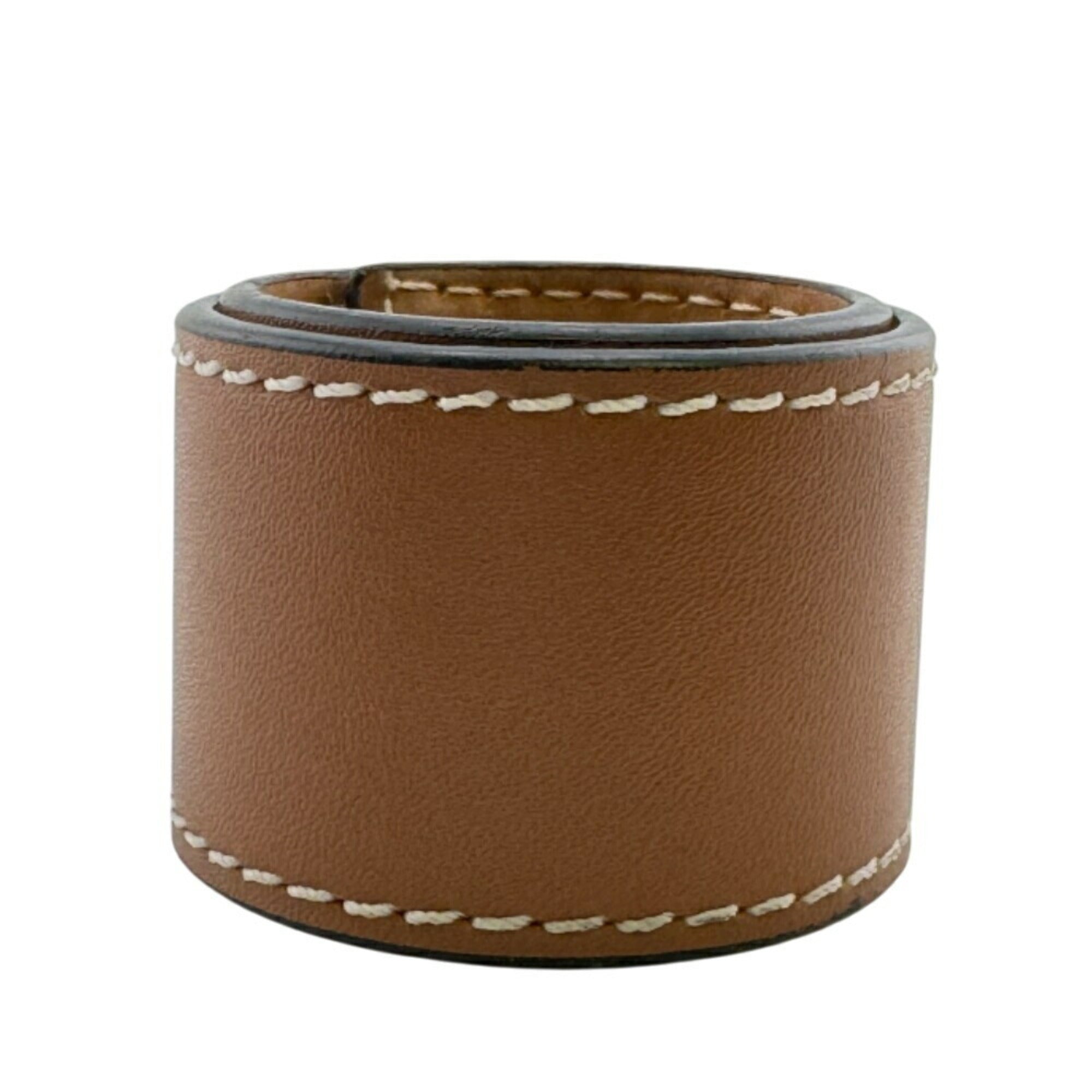 Anagram Slap Bracelet Leather Brown