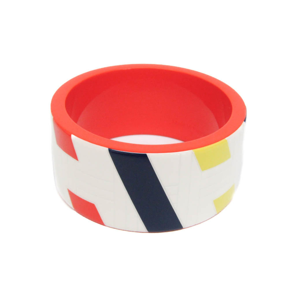 Bias H GM Bangle Lacquer and Wood Multi-color Bracelet