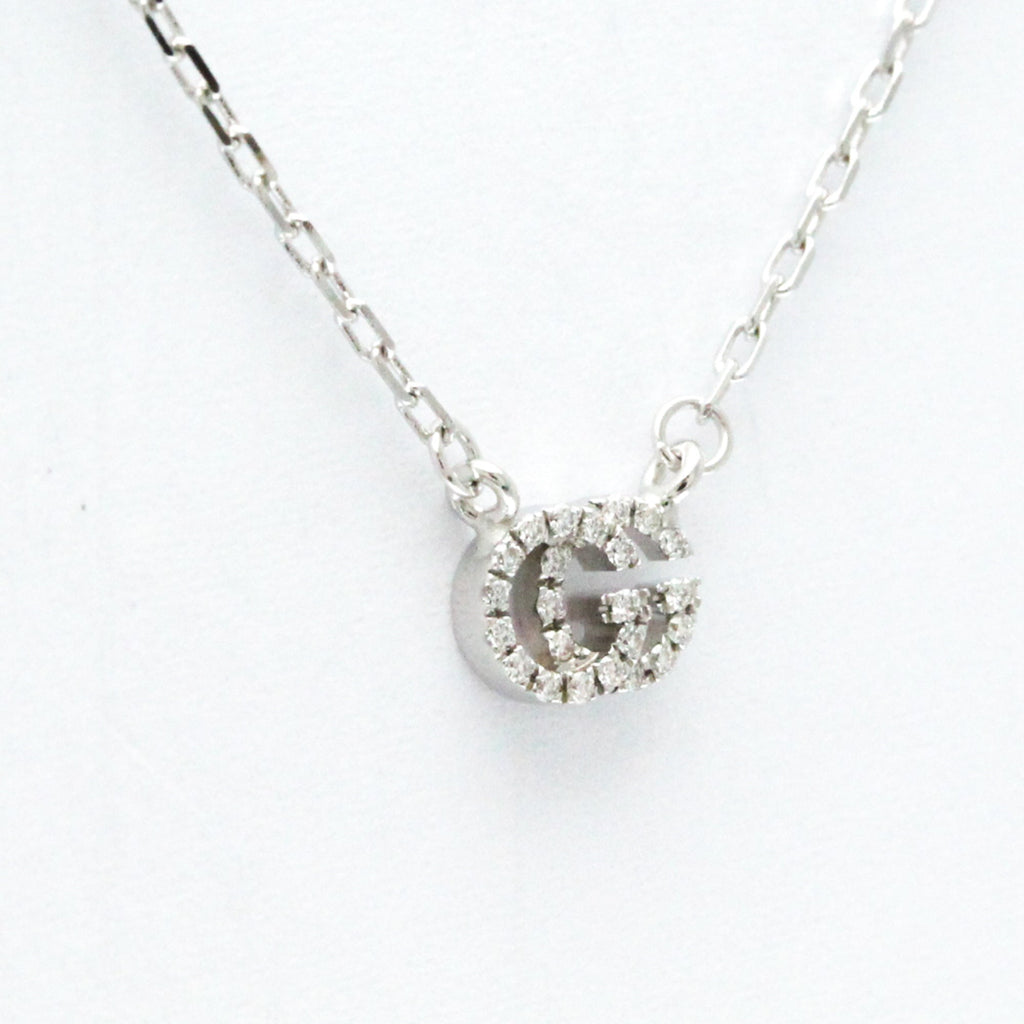 GG Running Pendant Necklace 18K White Gold with Diamond