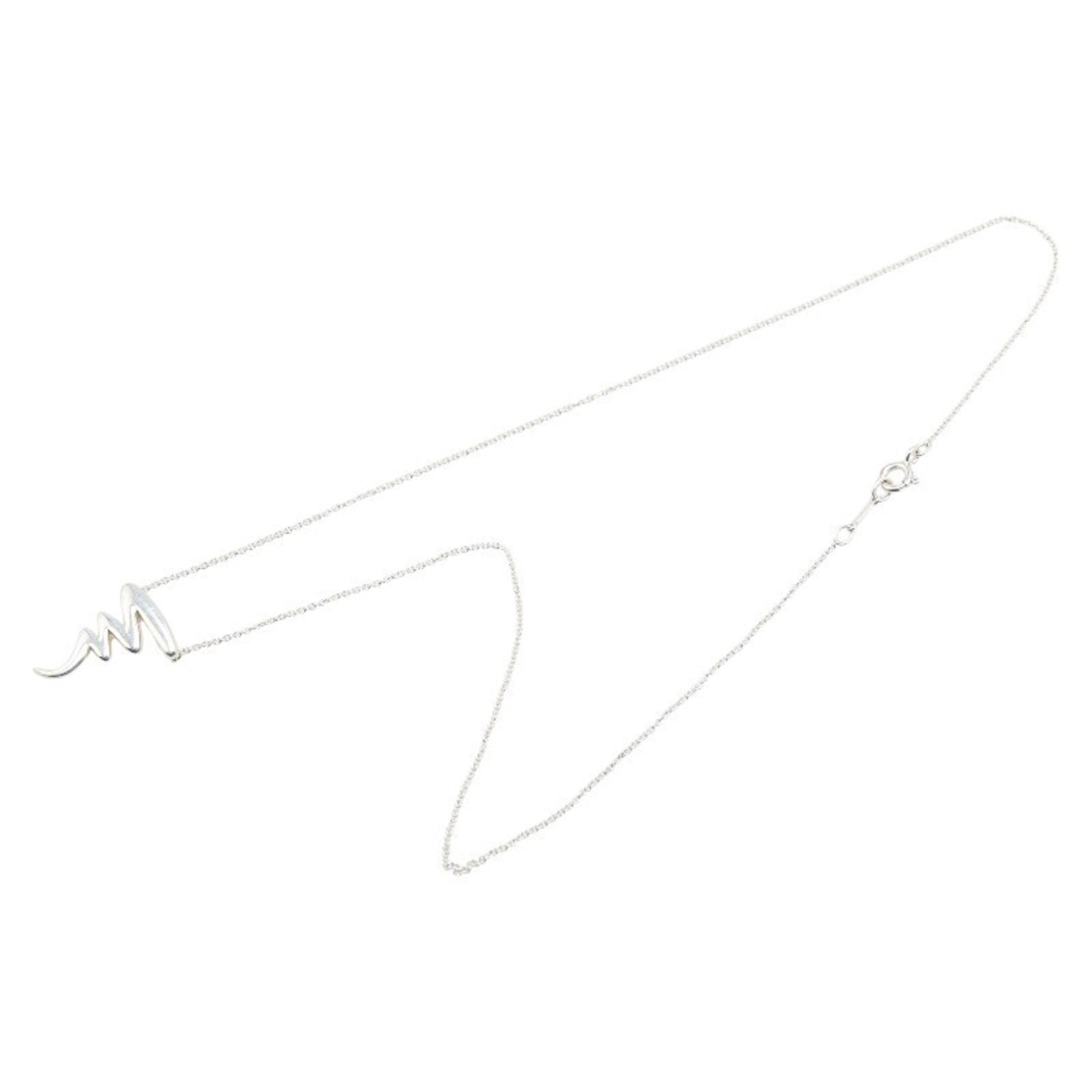 Scribble Pendant Necklace Sterling Silver