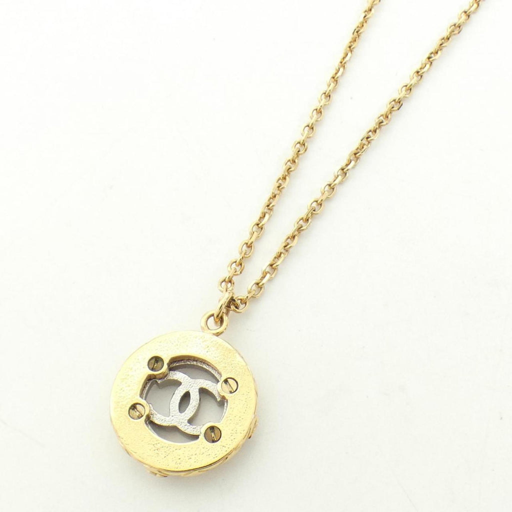 Pendant Necklace Metal Gold and Silver with Crystal