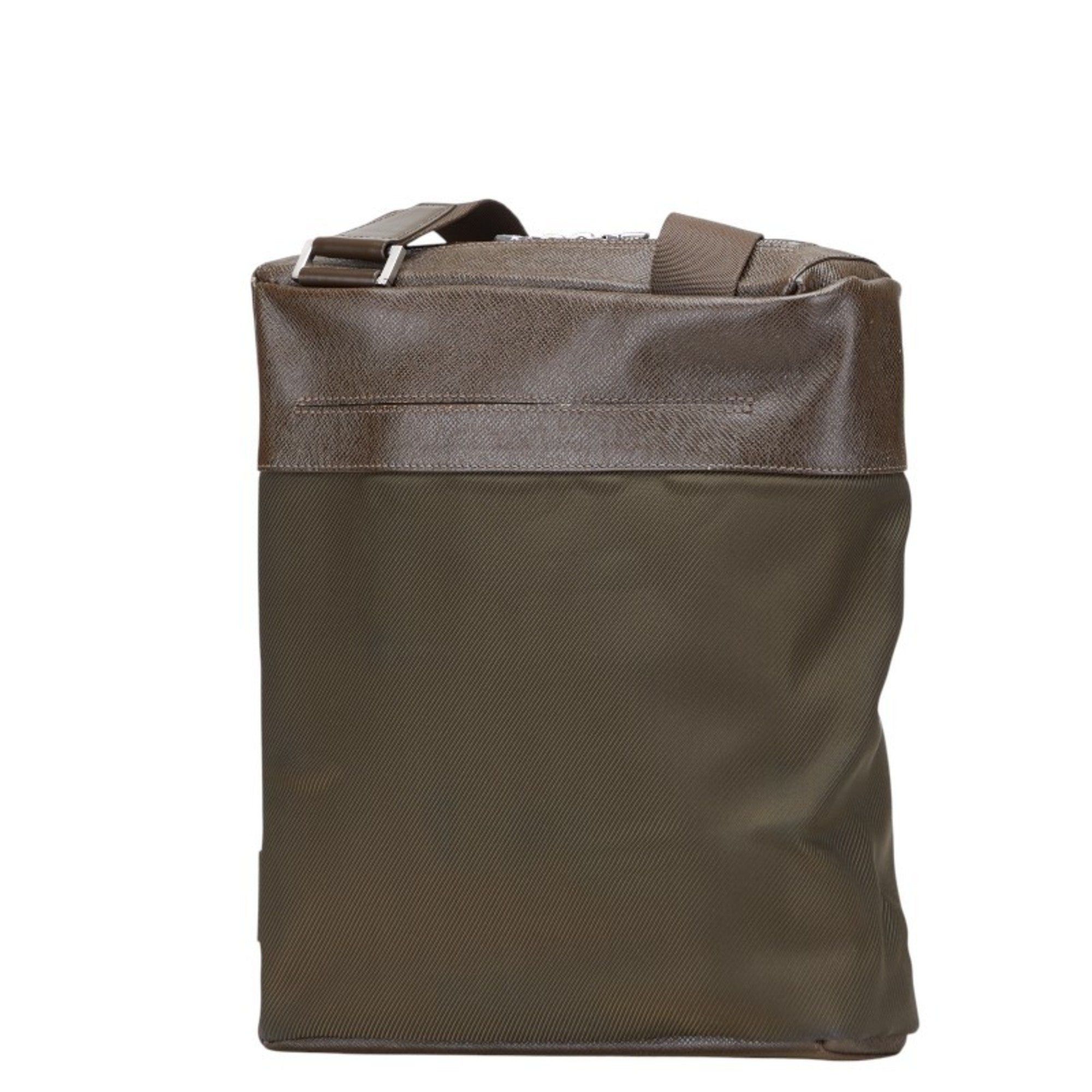 Sayan Messenger Bag Taiga Leather and Canvas