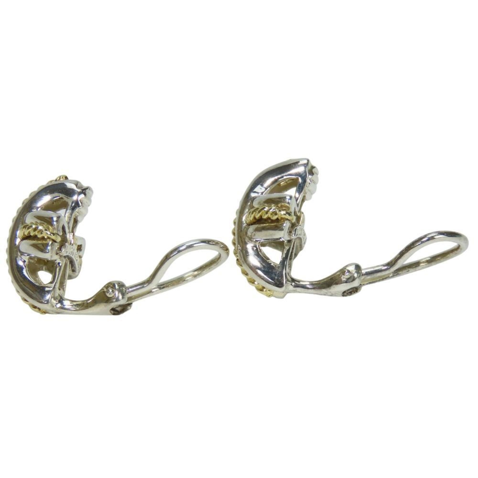 Earrings Sterling Silver and 18K Yellow Gold