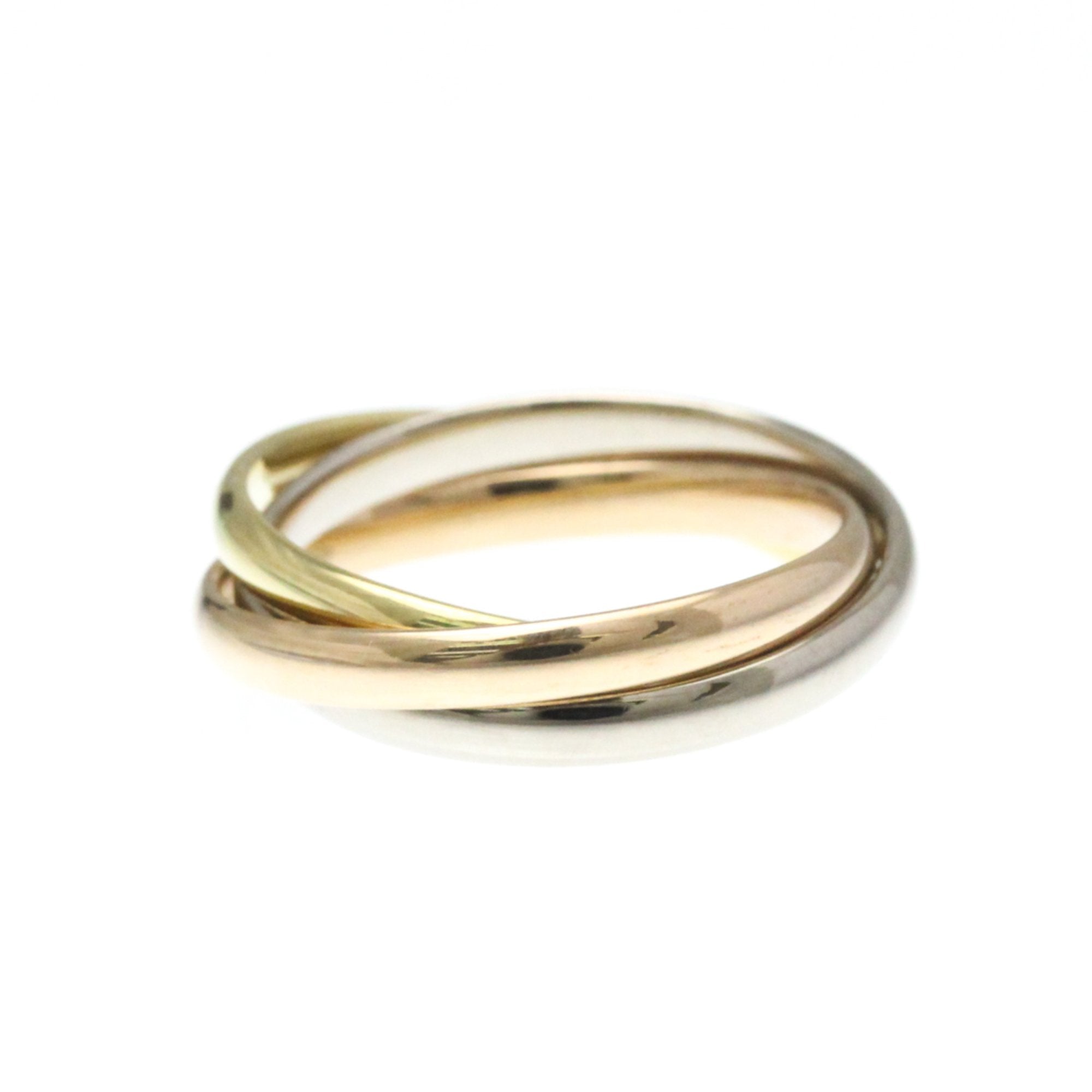 Vendome Louis Cartier Band Ring 18K Tricolor Gold