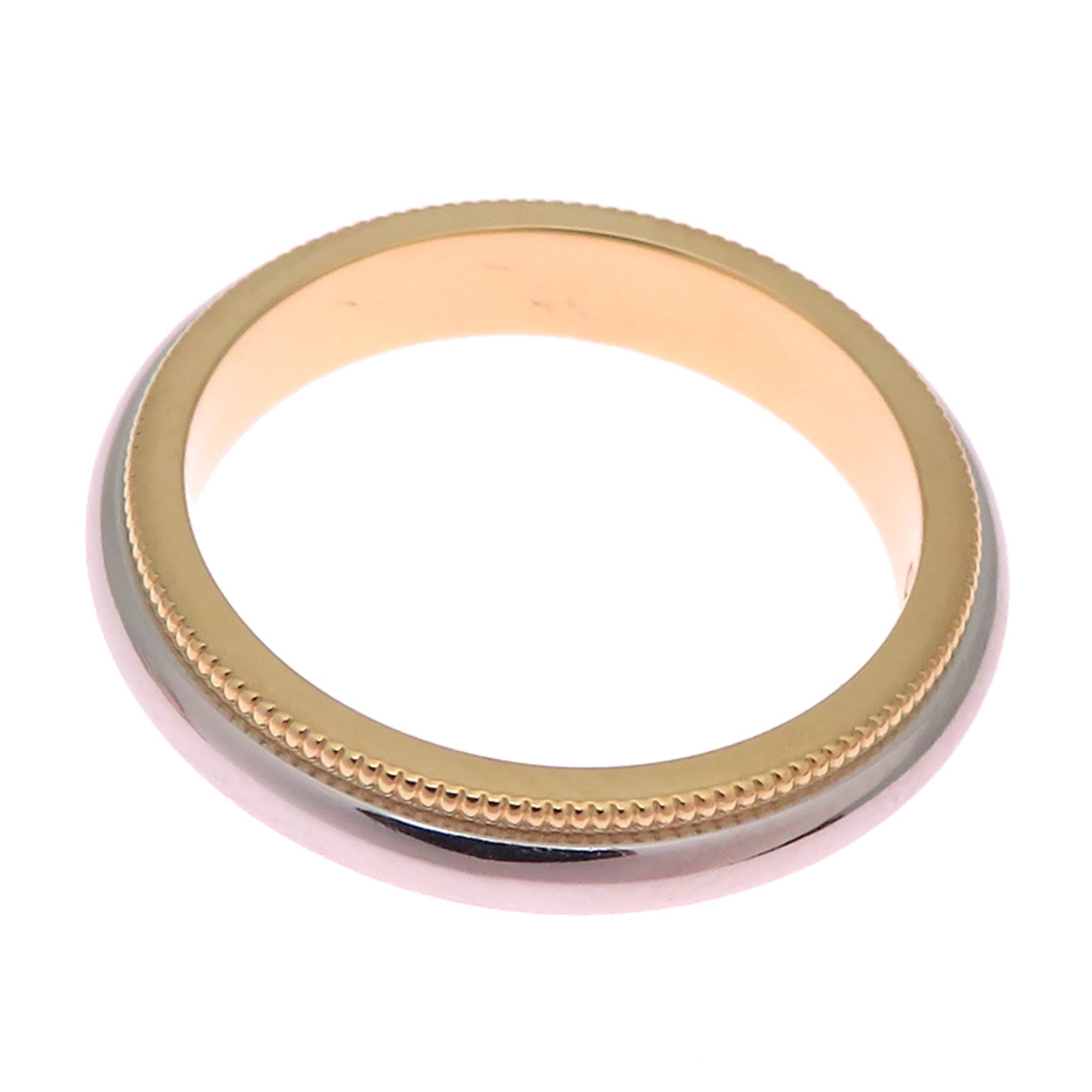 Milgrain Ring 18K Yellow Gold and Platinum